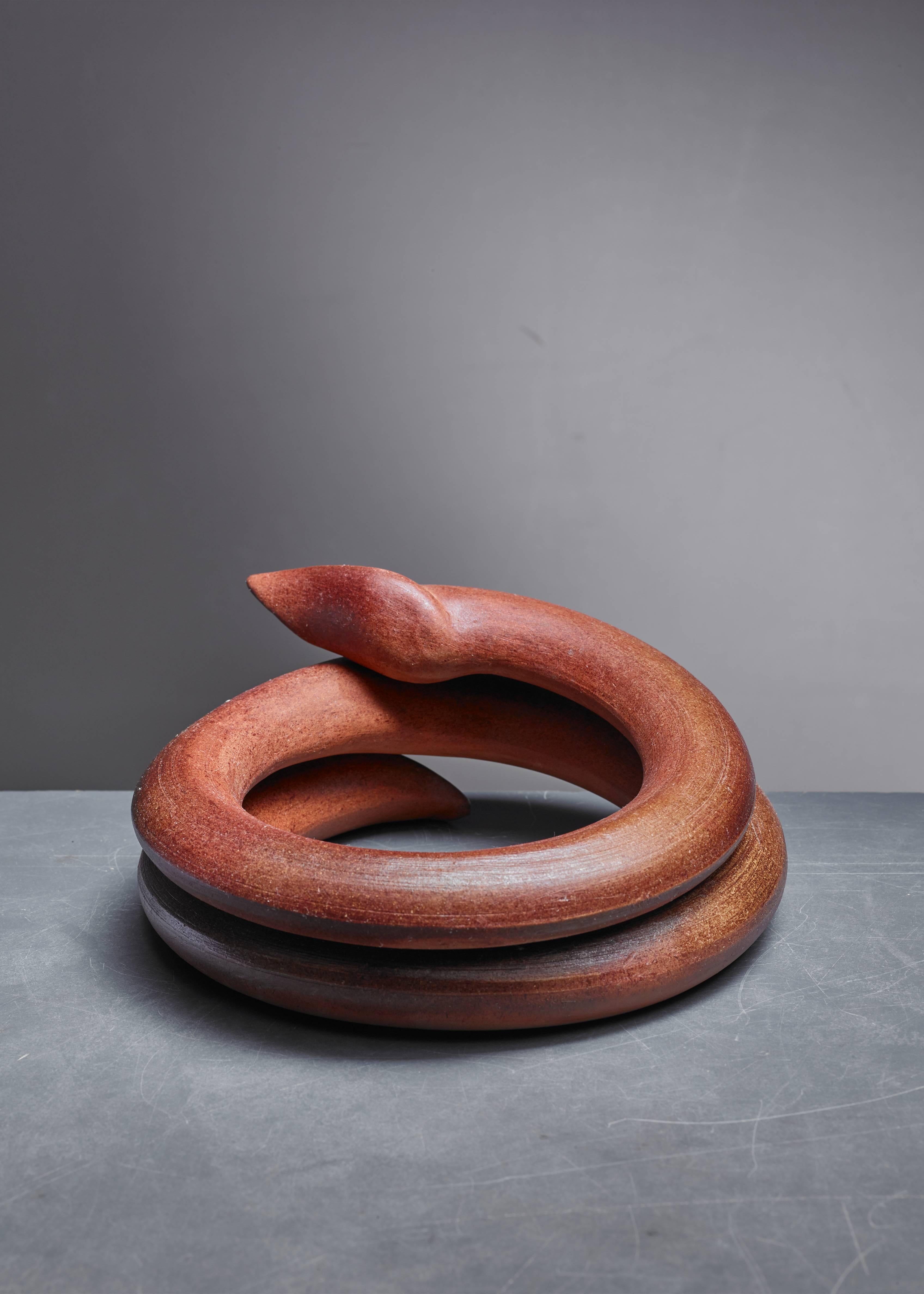 A ceramic, sculptural piece by Franco Agnese.

These pieces are purchased directly from the Agnese studio and are in a perfect, never used condition.
 
 