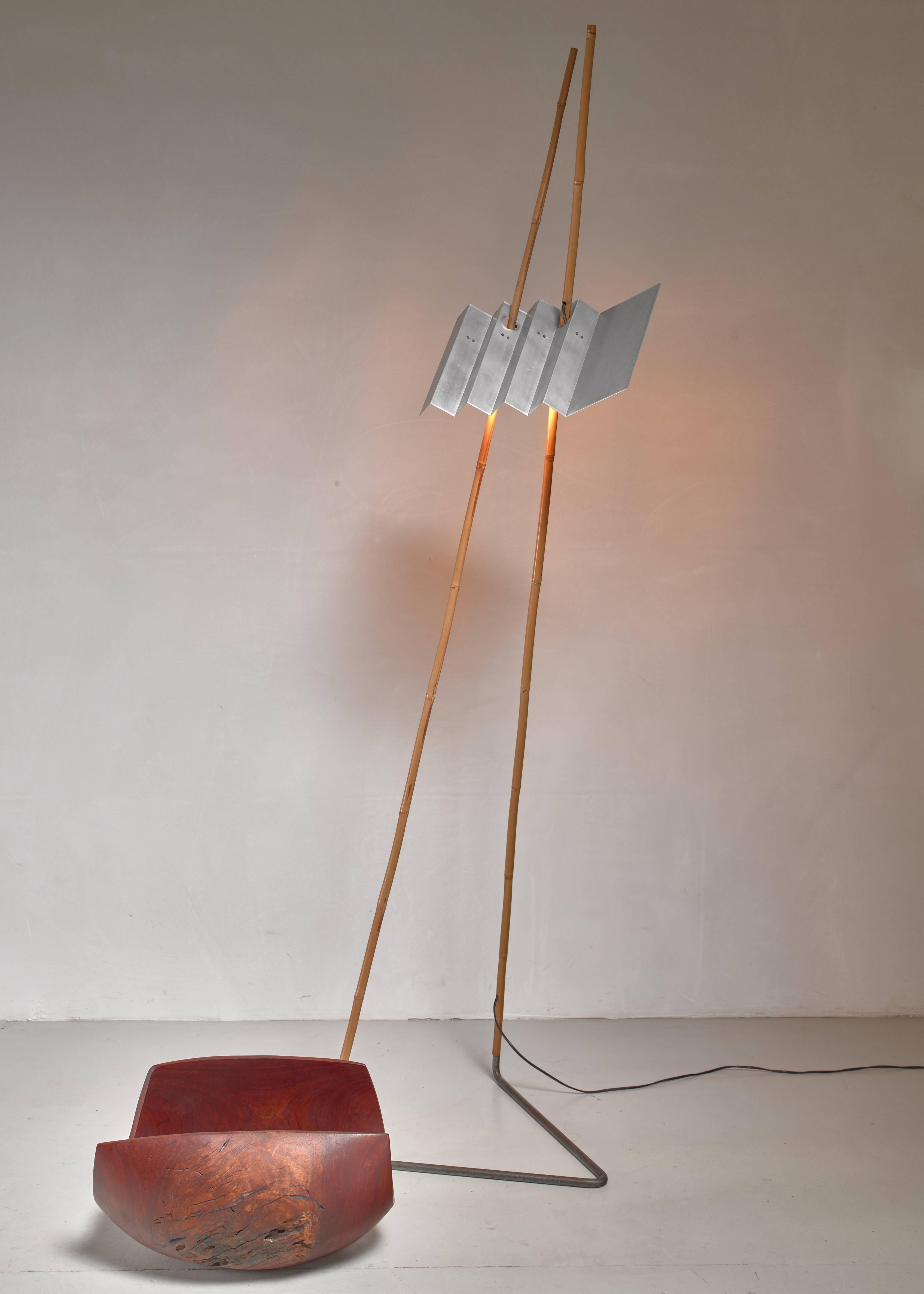 Late 20th Century Rare Floor Lamp by Dutch Designer Anke Kamerman, 1980s For Sale