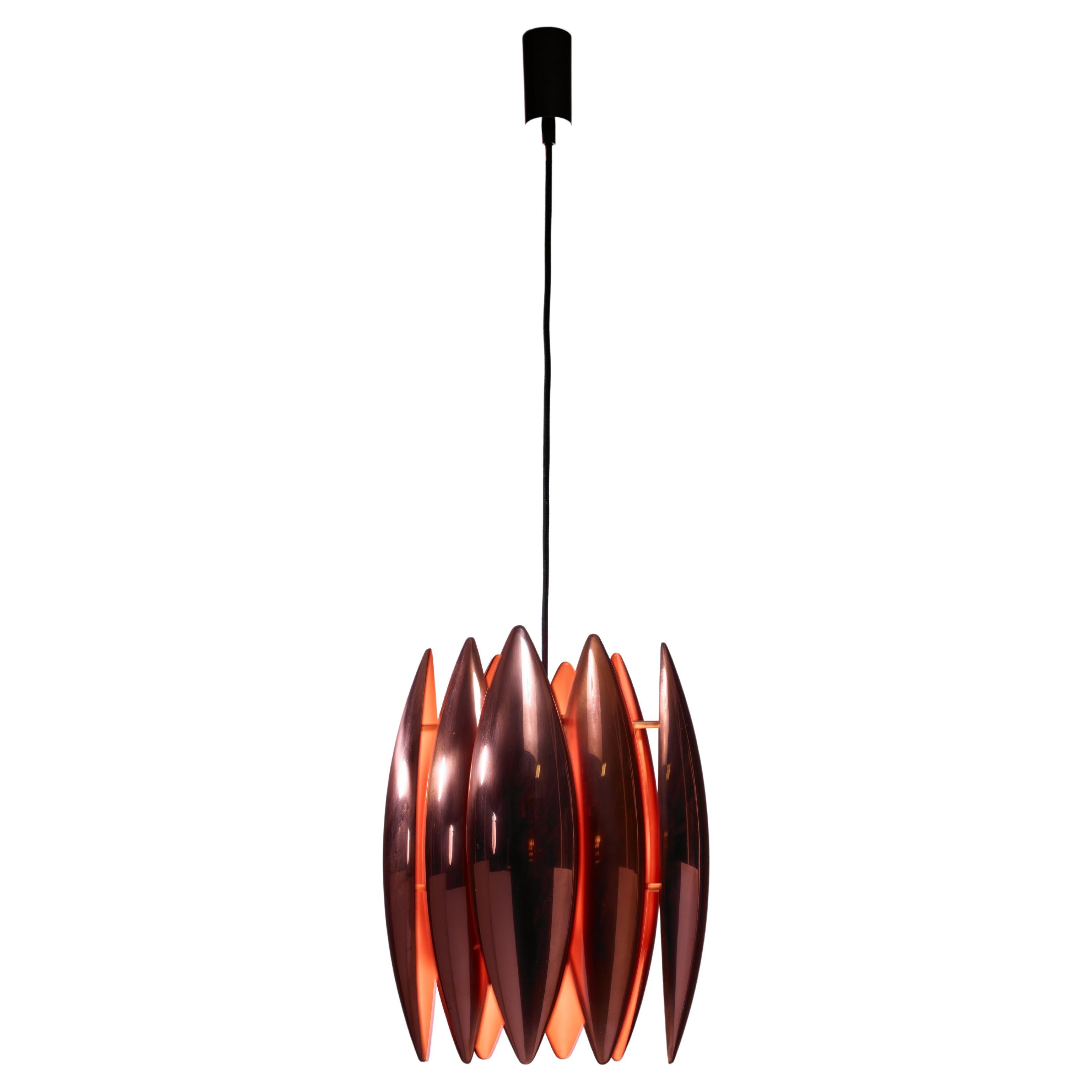 Copper Kastor Pendant by Jo Hammerborg for Fog & M�ørup. Denmark, 1960s For Sale