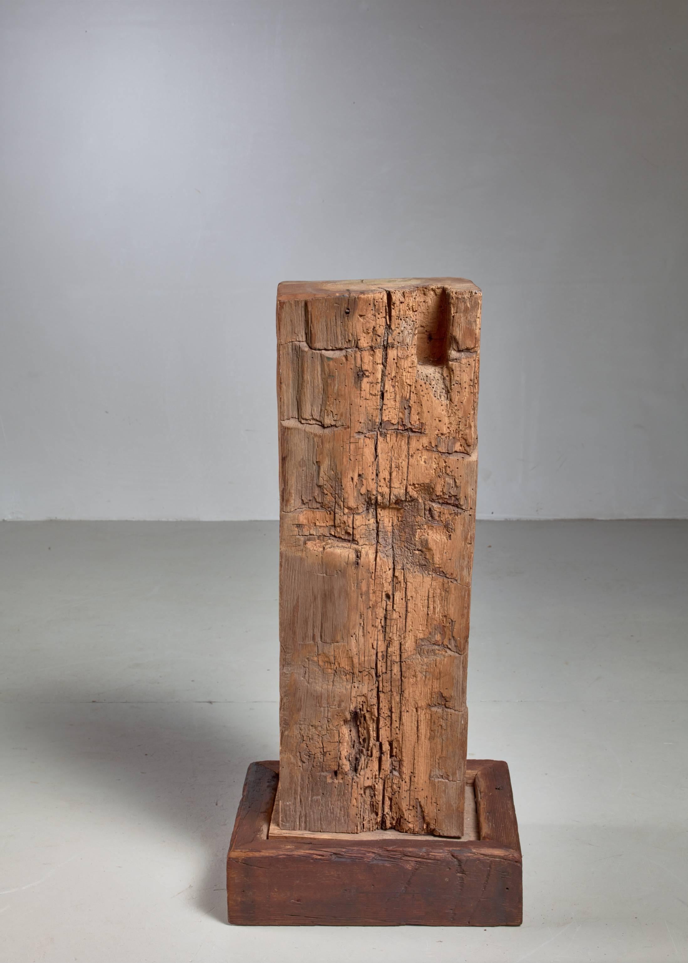 American David Rogers Wooden Sculpture or Pedestal, USA, 1980s
