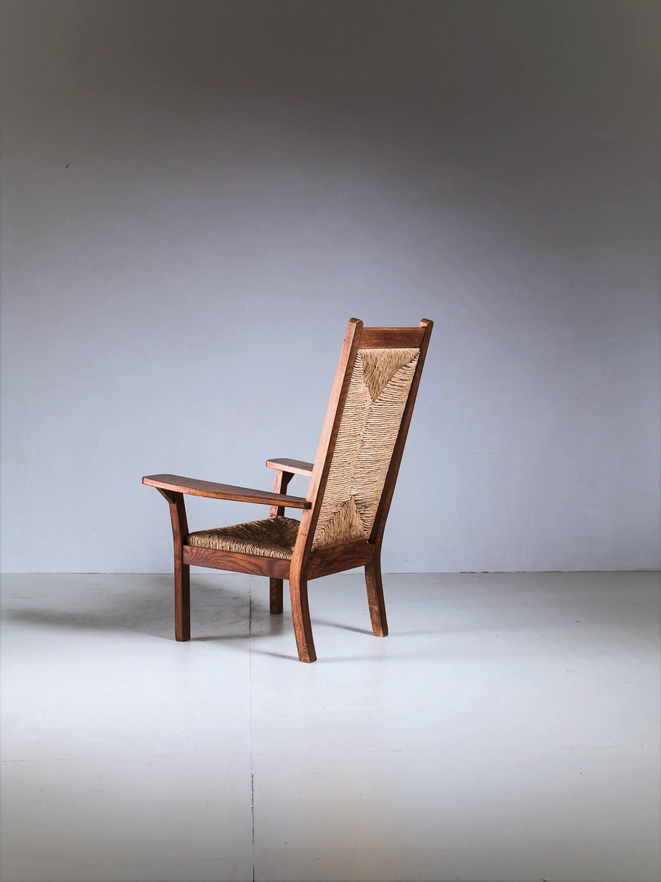 Worpsweder High Back Armchair by Willy Ohler, Germany, 1920s In Good Condition For Sale In Maastricht, NL