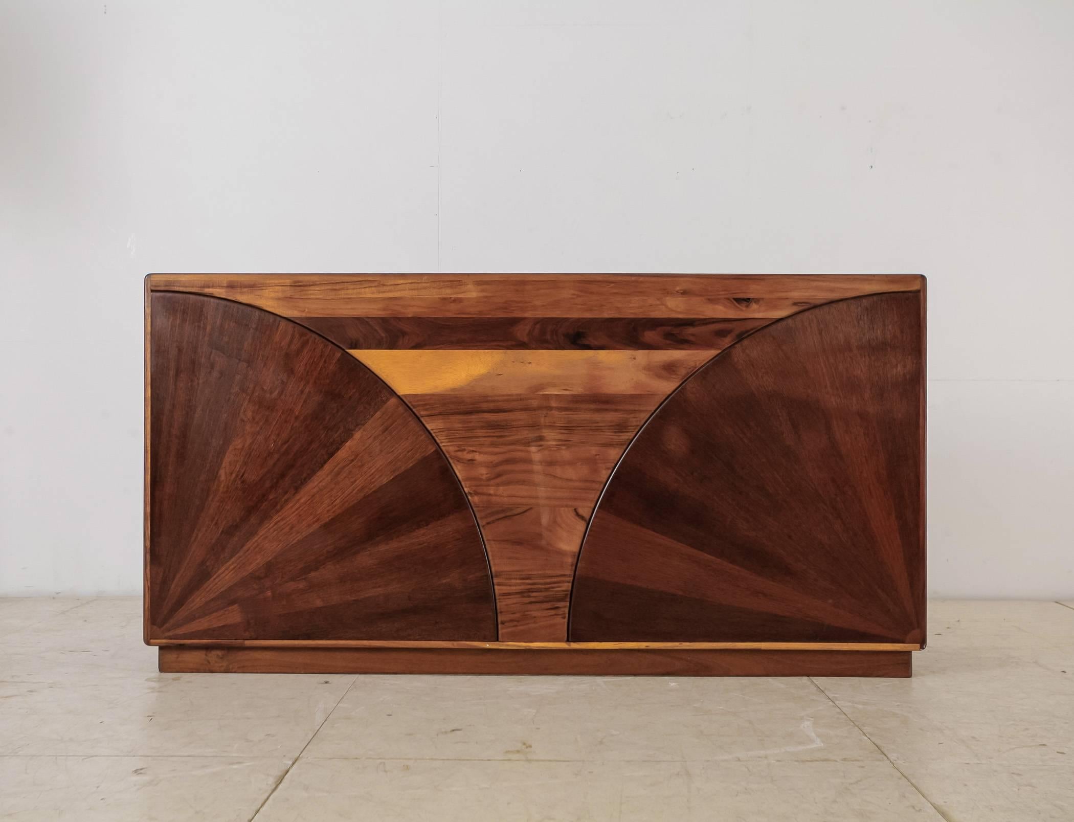 Late 20th Century Unique and Large Jim Sweeney Wooden Studio Craft Desk, USA, 1970s For Sale
