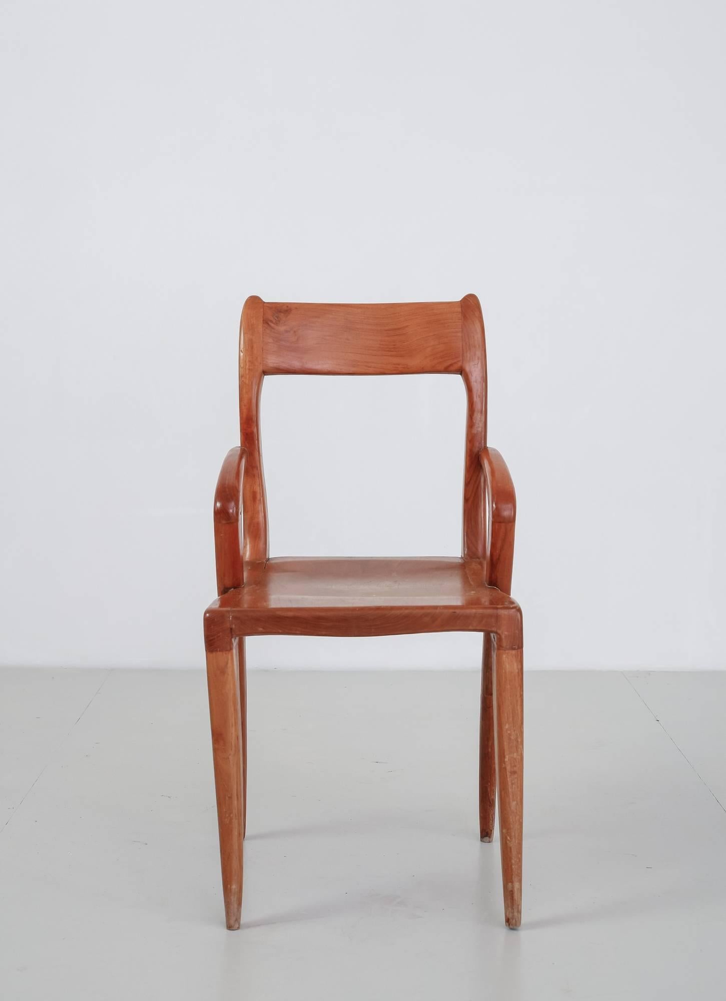 American Sculptural, Organic Wooden Craft Chair, 1950s In Good Condition For Sale In Maastricht, NL