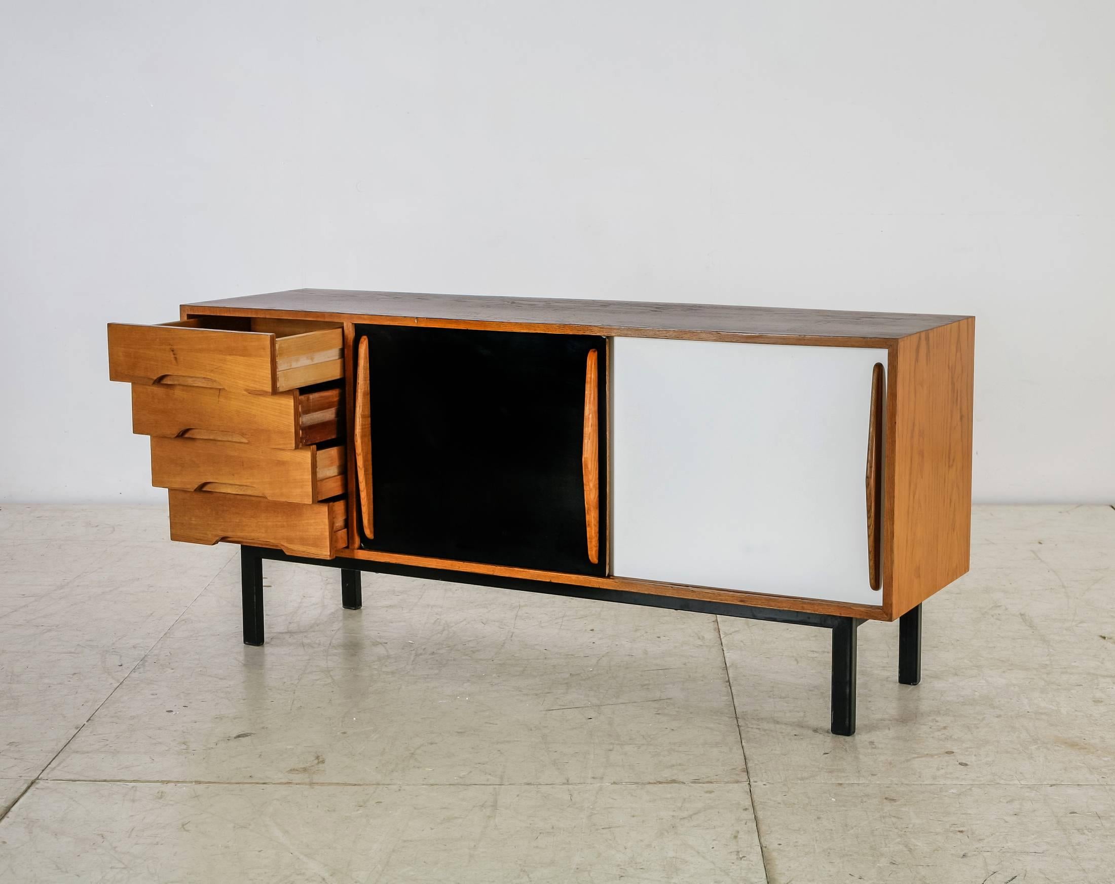 French Charlotte Perriand Cansado Ash Sideboard, France, 1958 For Sale