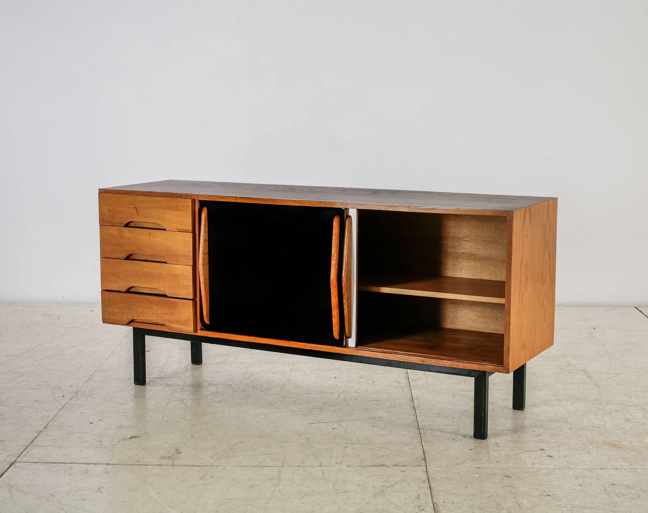 Mid-Century Modern Charlotte Perriand Cansado Ash Sideboard, France, 1958 For Sale