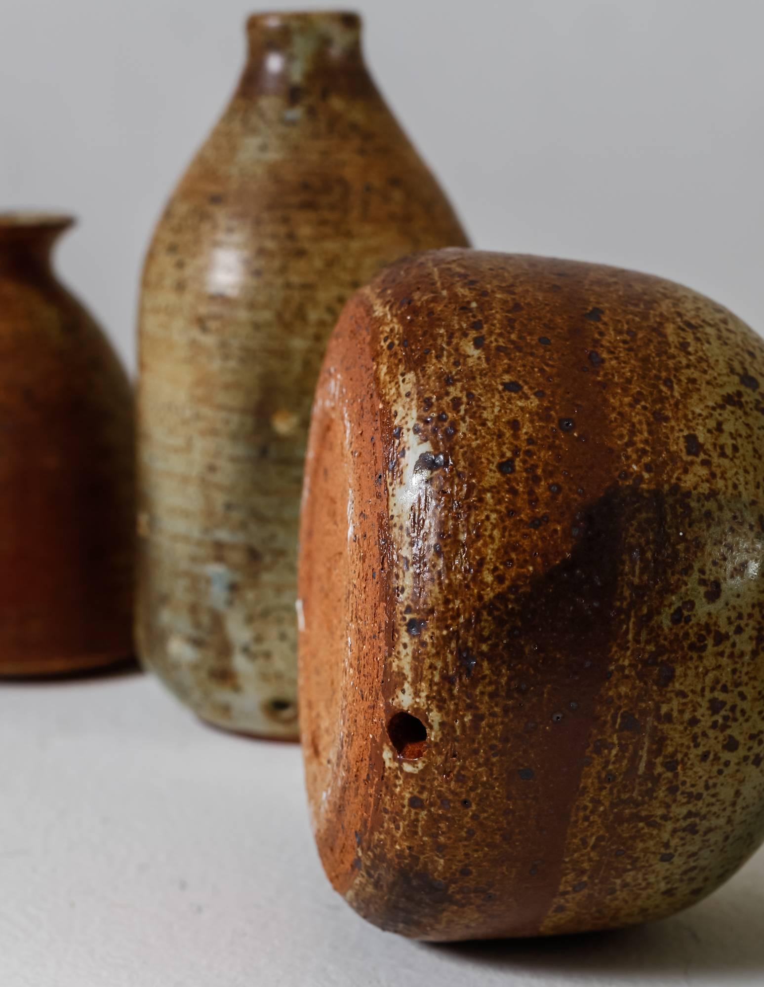 Mid-20th Century Franco Agnese Collection of Six Ceramic Vases, France, 1960s