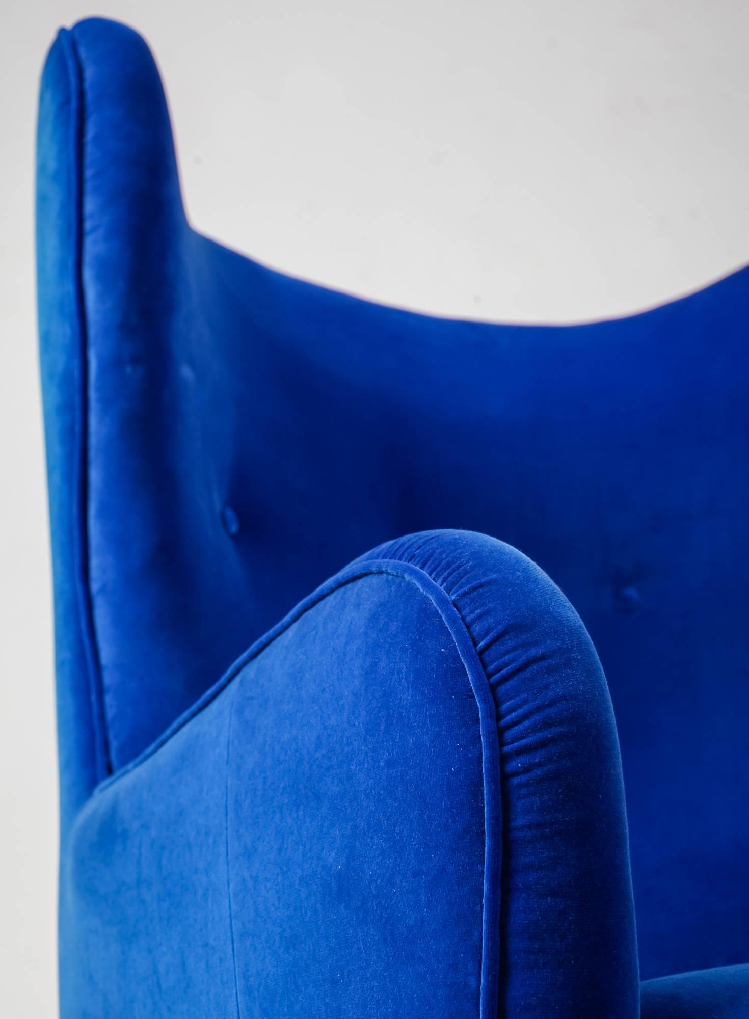 Beech Mogens Lassen Attributed Wingback Lounge Chair, Denmark, 1940s For Sale