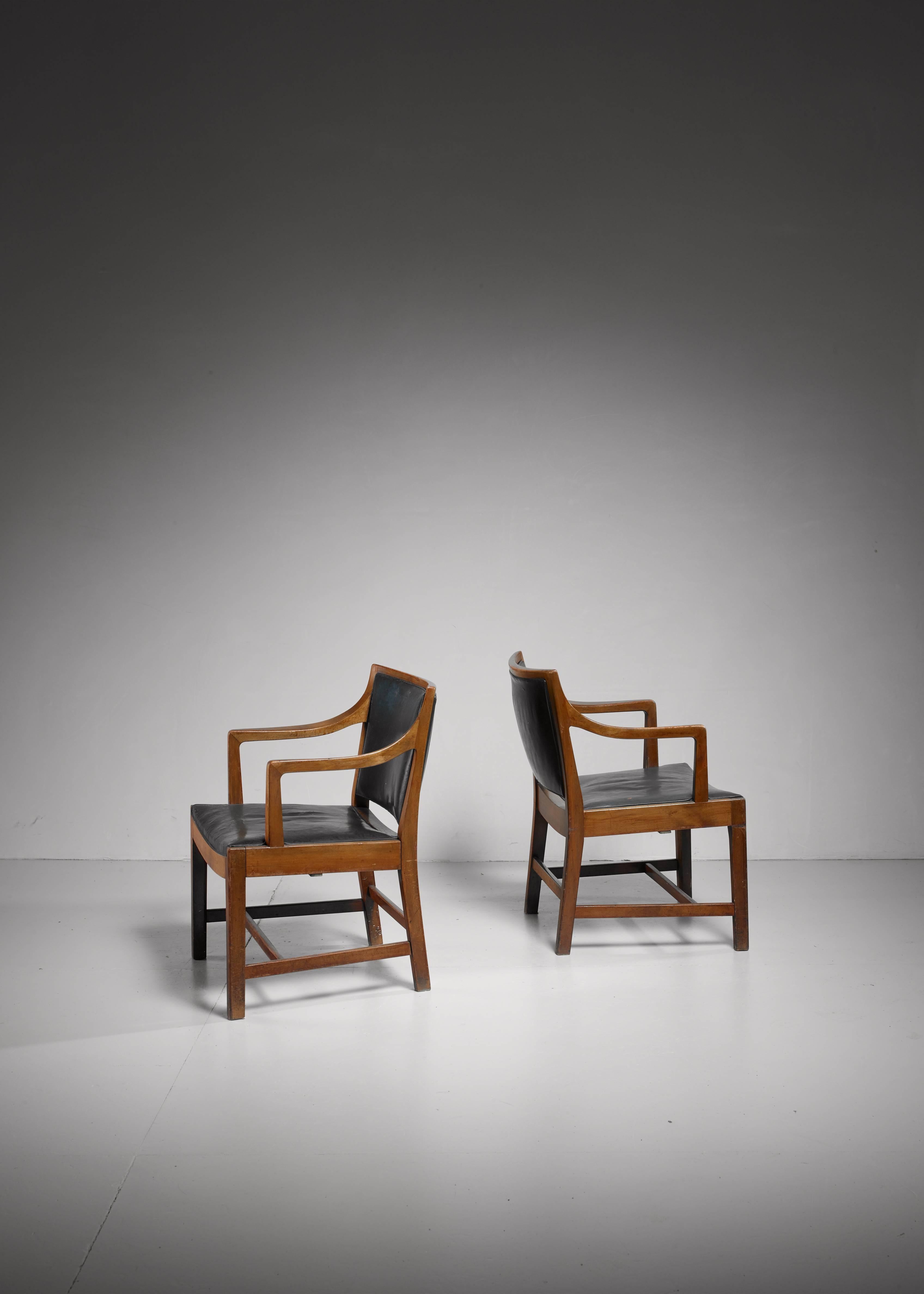 Pair of Kay Fisker Attributed Danish Armchairs, 1940s-1950s For Sale 1