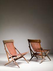 Maruni Studio Foldable Lounge Chairs, Japan, 1940s