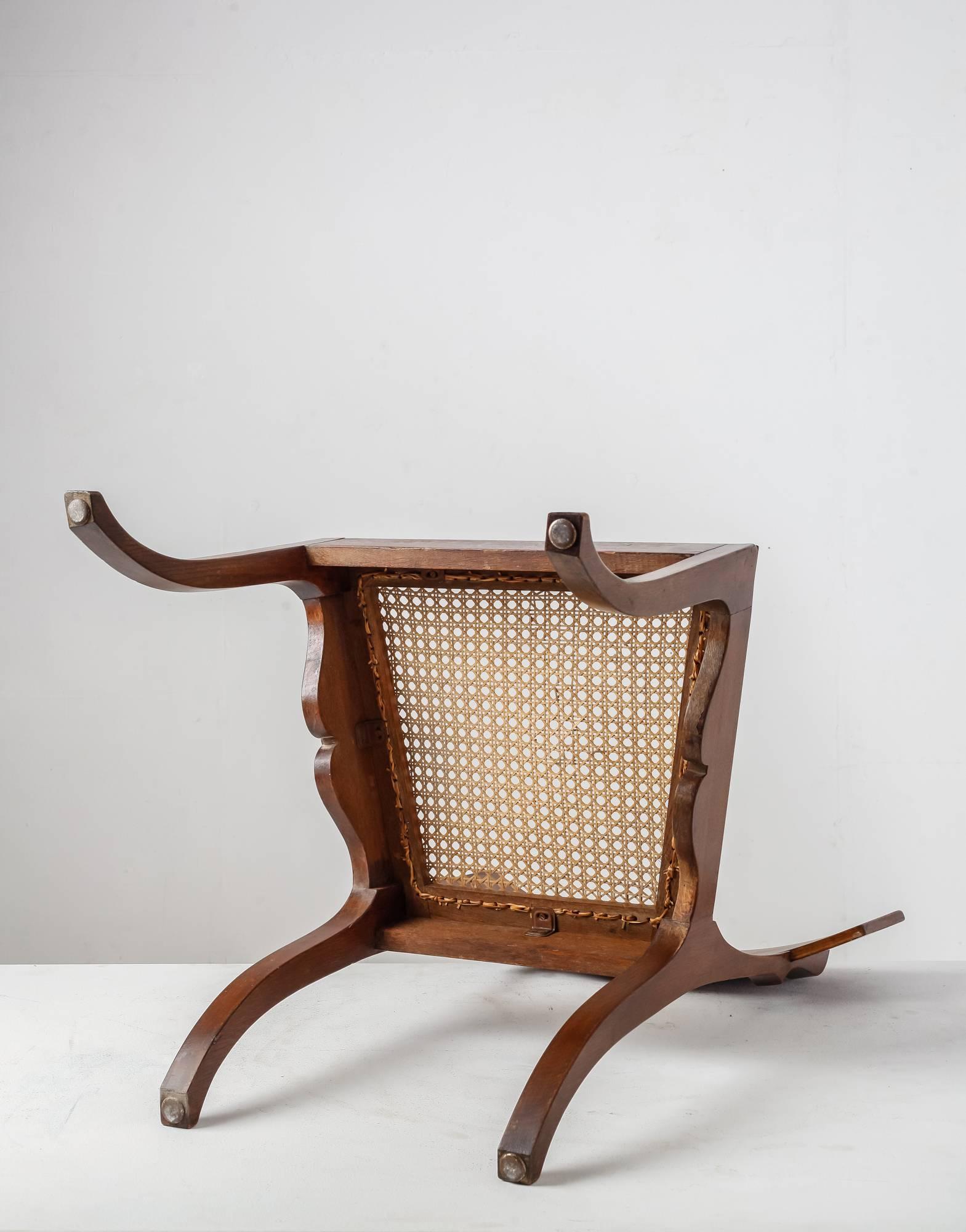 Ole Peter Momme Oak and Cane Klismos Chair, Denmark, 1880s In Excellent Condition In Maastricht, NL