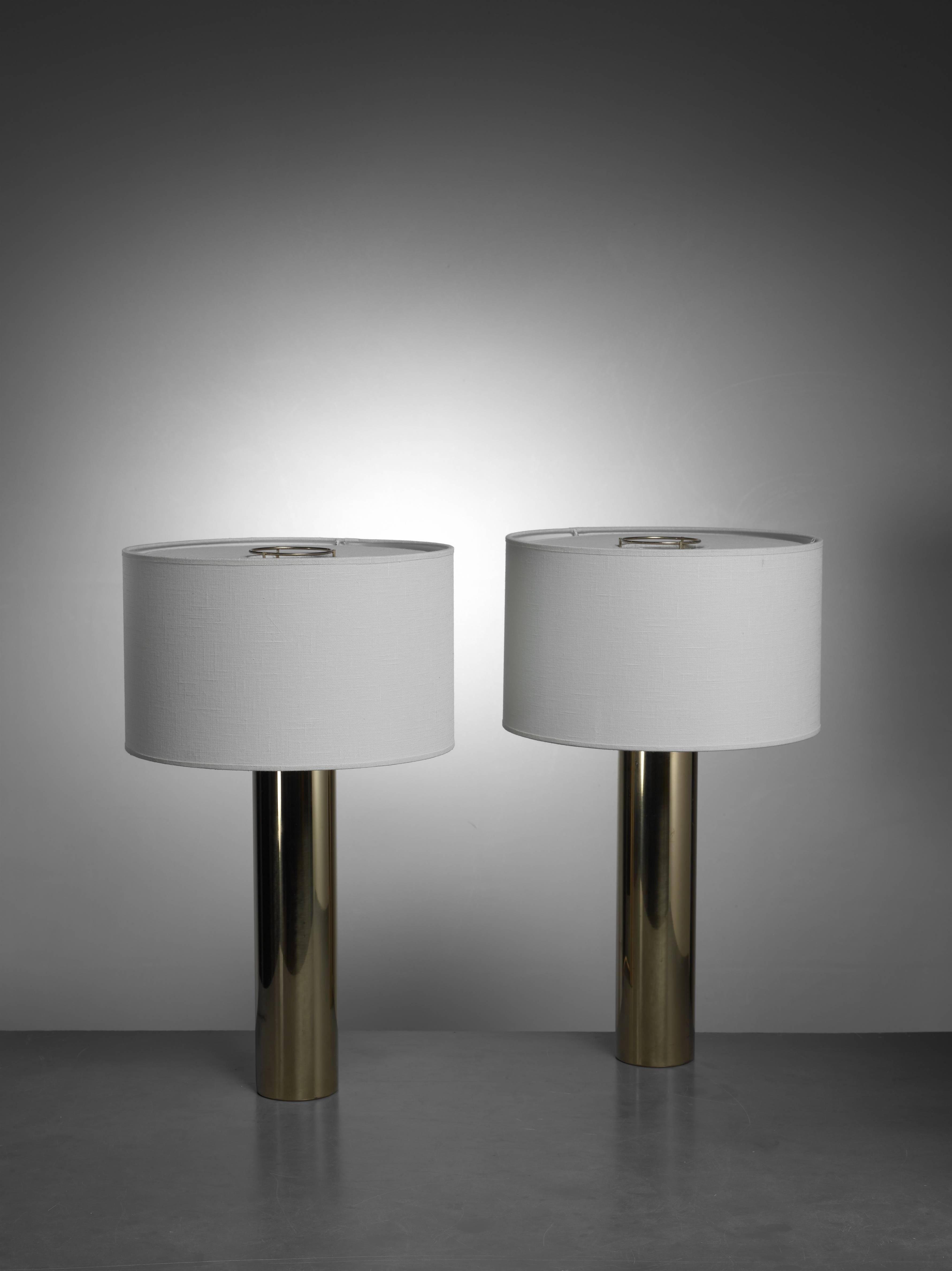 Scandinavian Modern Falkenberg Brass Table Lamps, Sweden For Sale