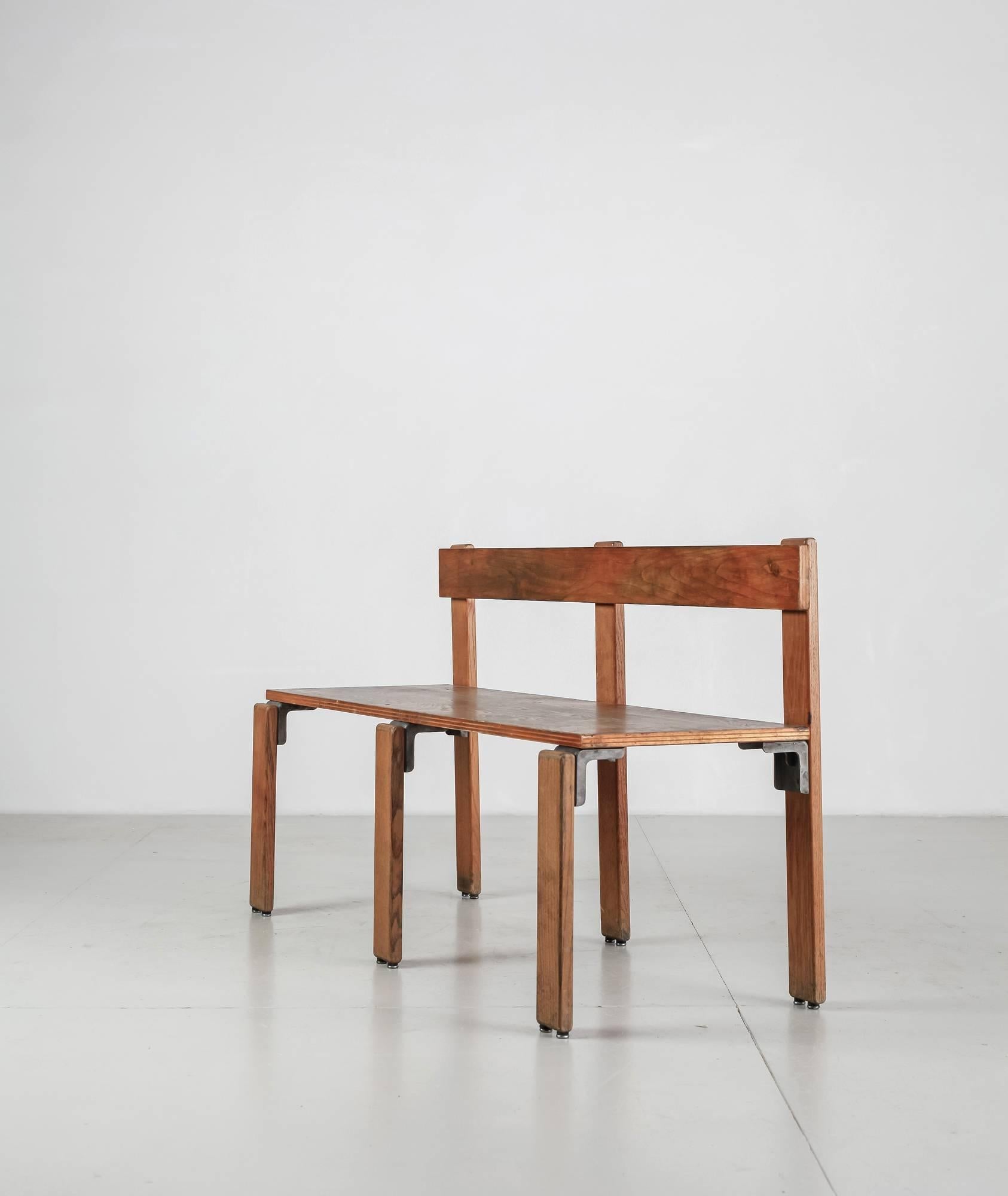French Georges Candilis & Anja Blomstedt Bench, France, 1968 For Sale