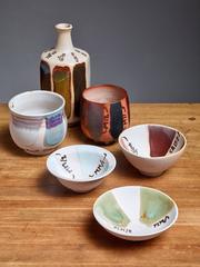 Rolf Palm Experimental Ceramic Set of Six Pieces, Sweden, 1990s