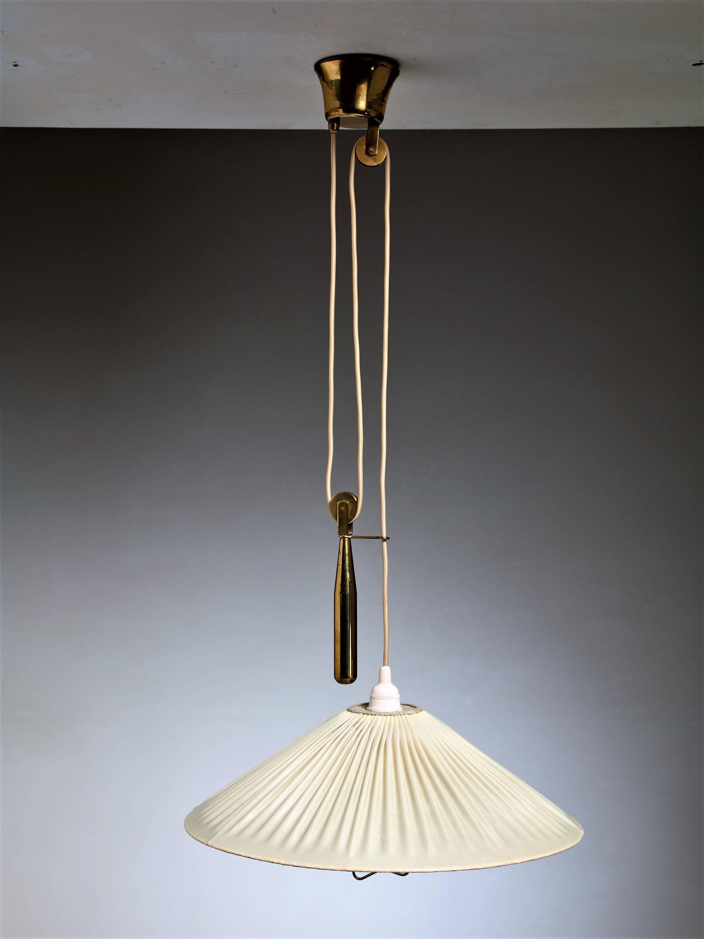 pleated pendant light