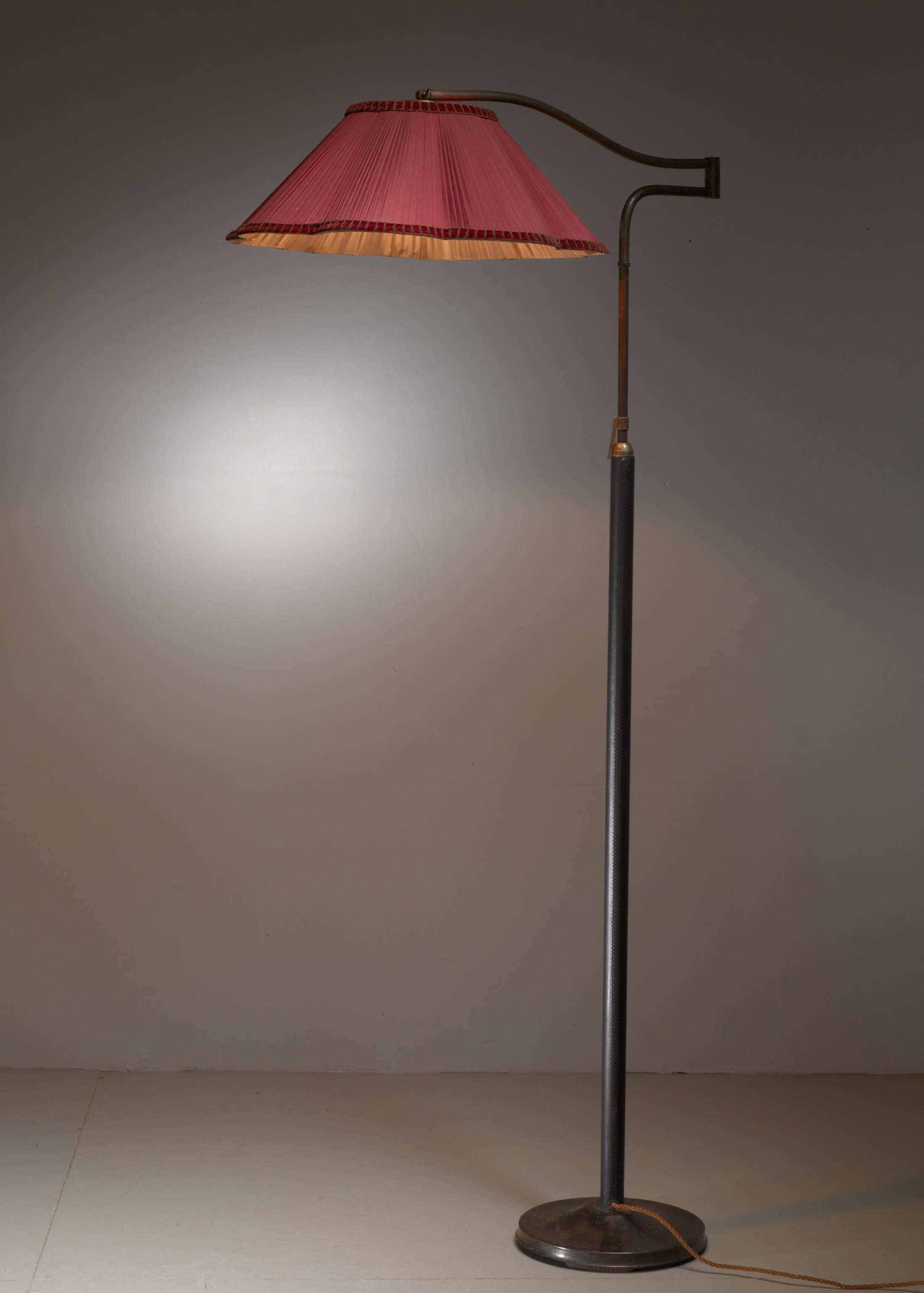 Mid-20th Century Josef Frank Height-Adjustable Swiveling Floor Lamp for Kalmar, 1930s