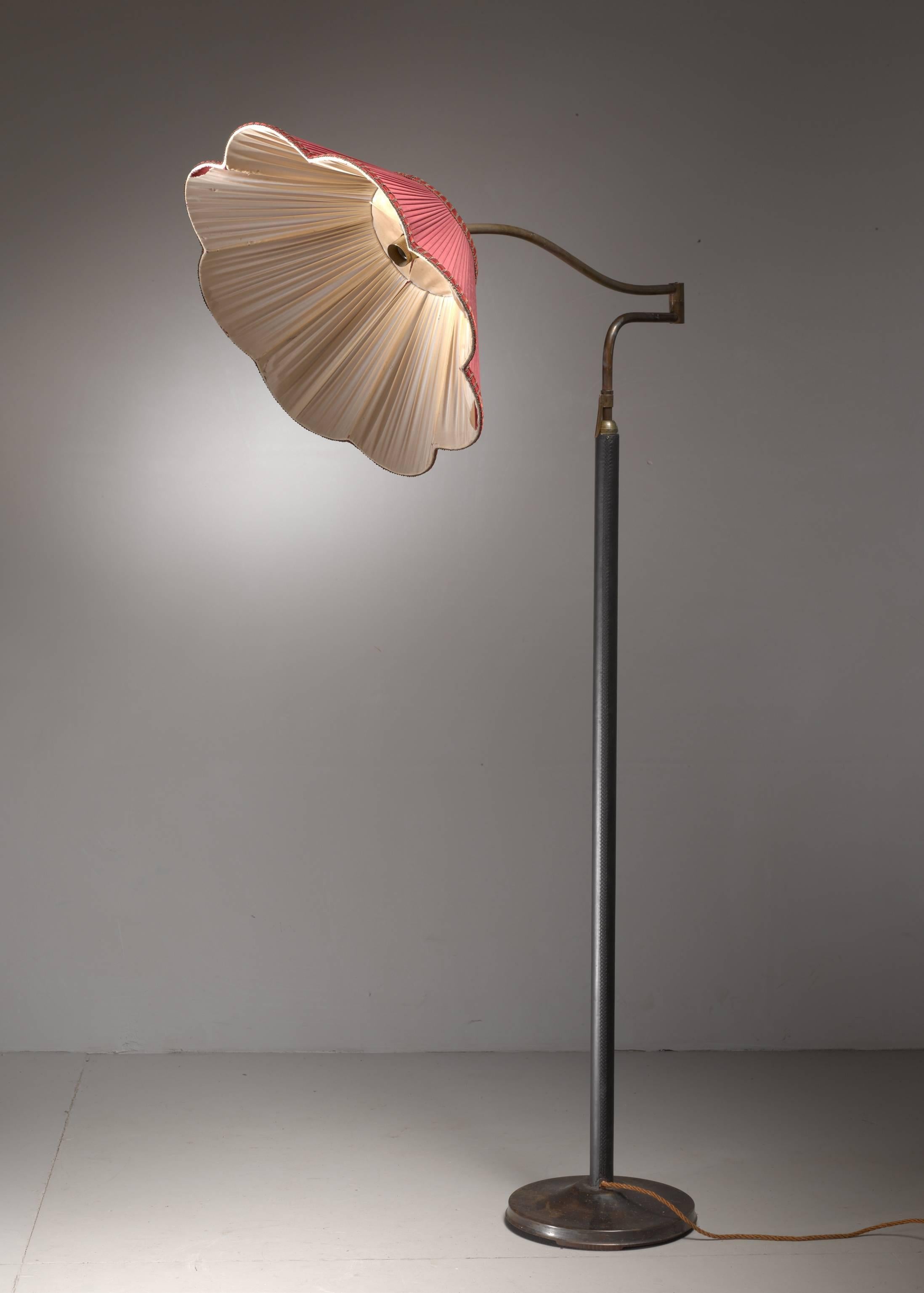 Josef Frank Height-Adjustable Swiveling Floor Lamp for Kalmar, 1930s 1