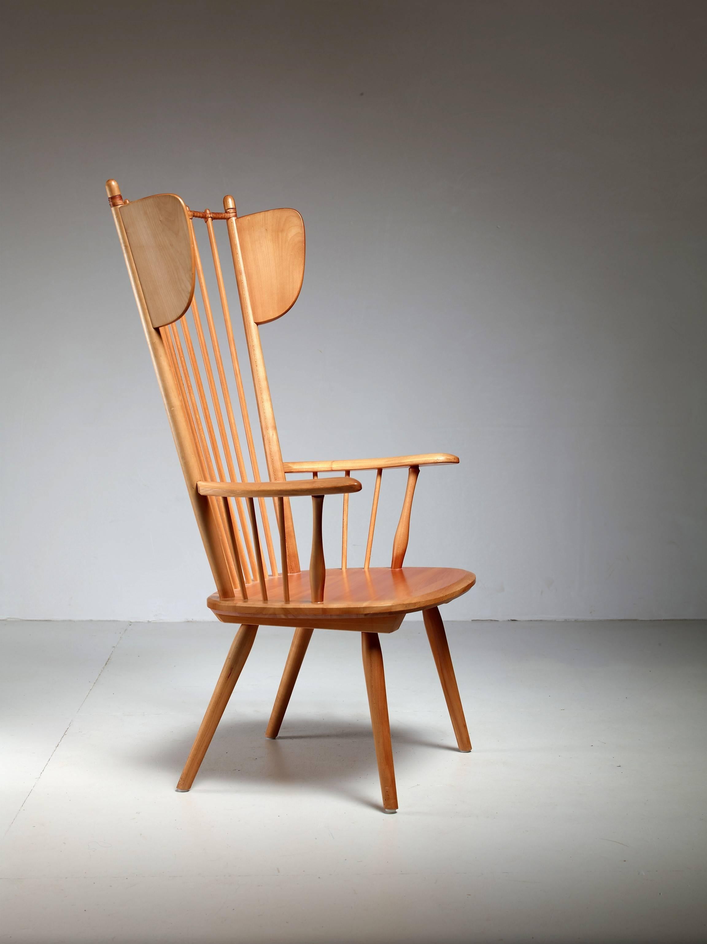 Albert Haberer Wingback Armchair, Germany, circa 1950 For Sale 2