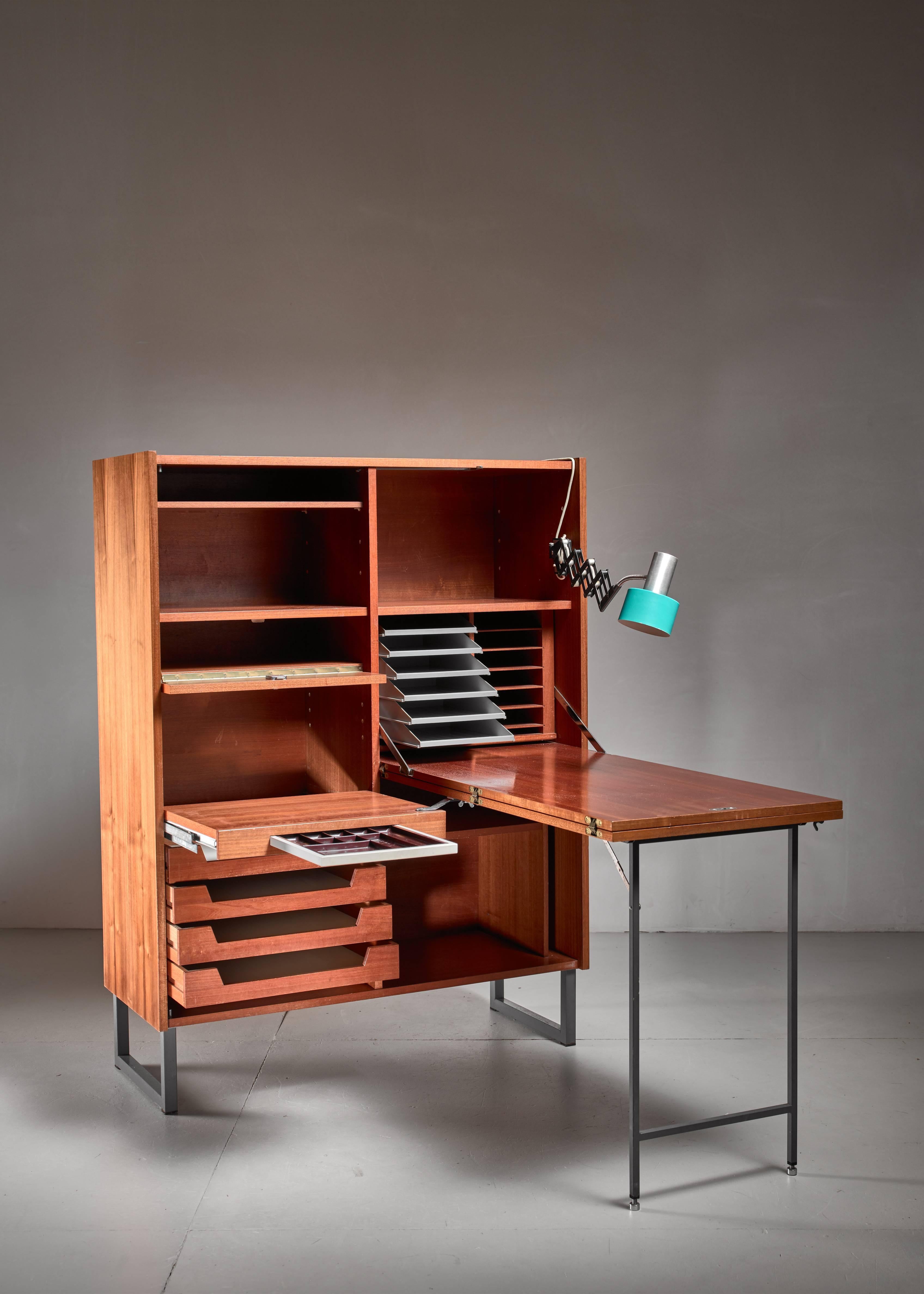 fold out desk cabinet