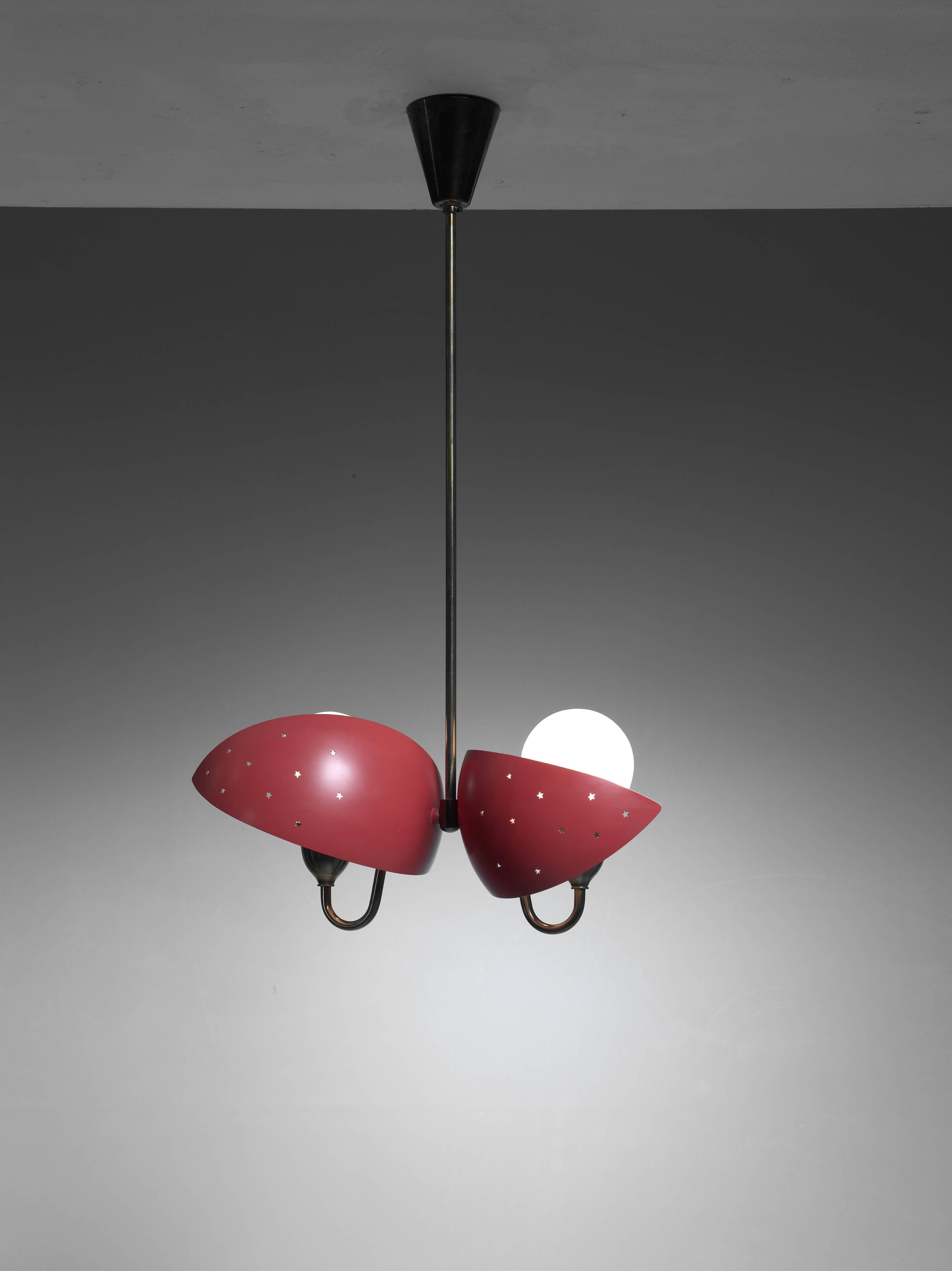 Danish Bent Karlby Adjustable Pendant, Denmark, 1950s