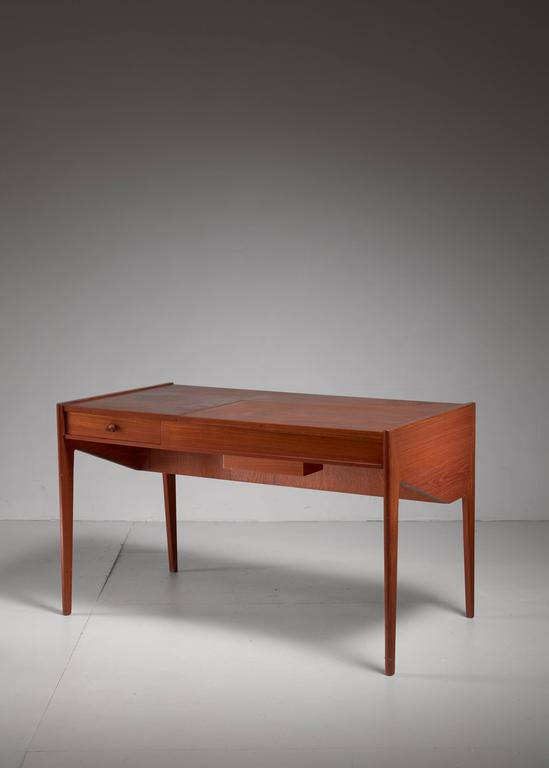 Scandinavian Modern Aksel Kjersgaard Vanity Desk, Denmark, 1950s For Sale