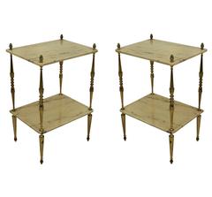 Pair of Italian Two-Tier Side Tables