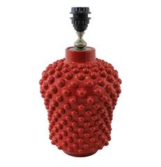 Red Ceramic Bobble Lamp