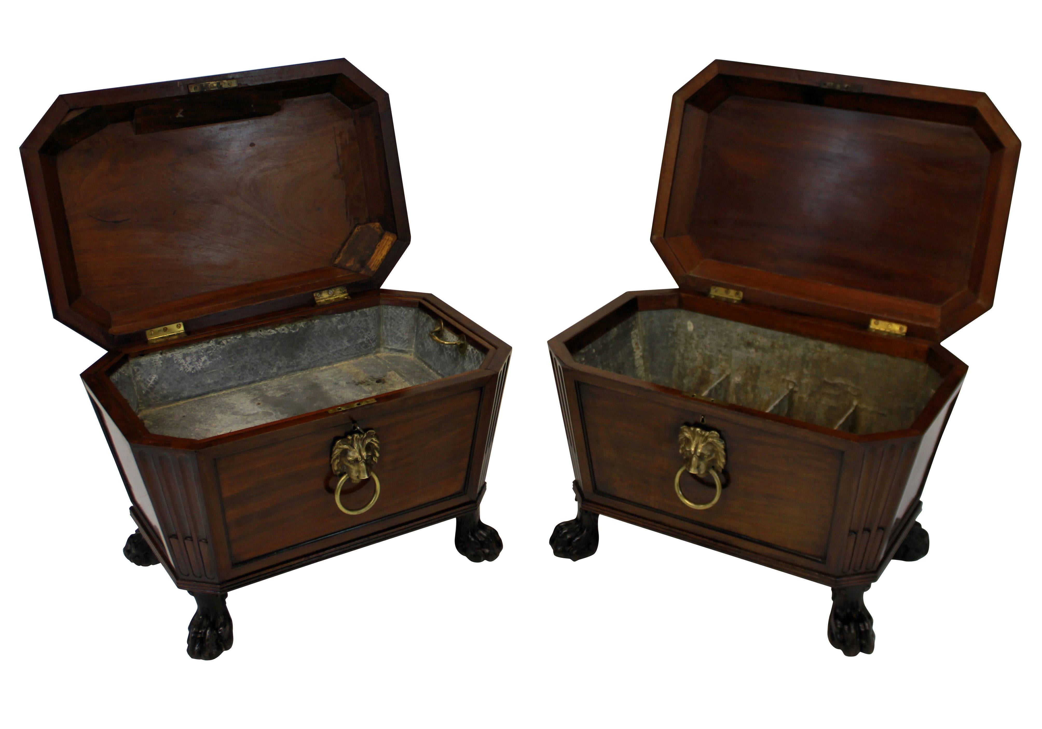 English Pair of Large Country House Wine Coolers in the Manner of Thomas Hope