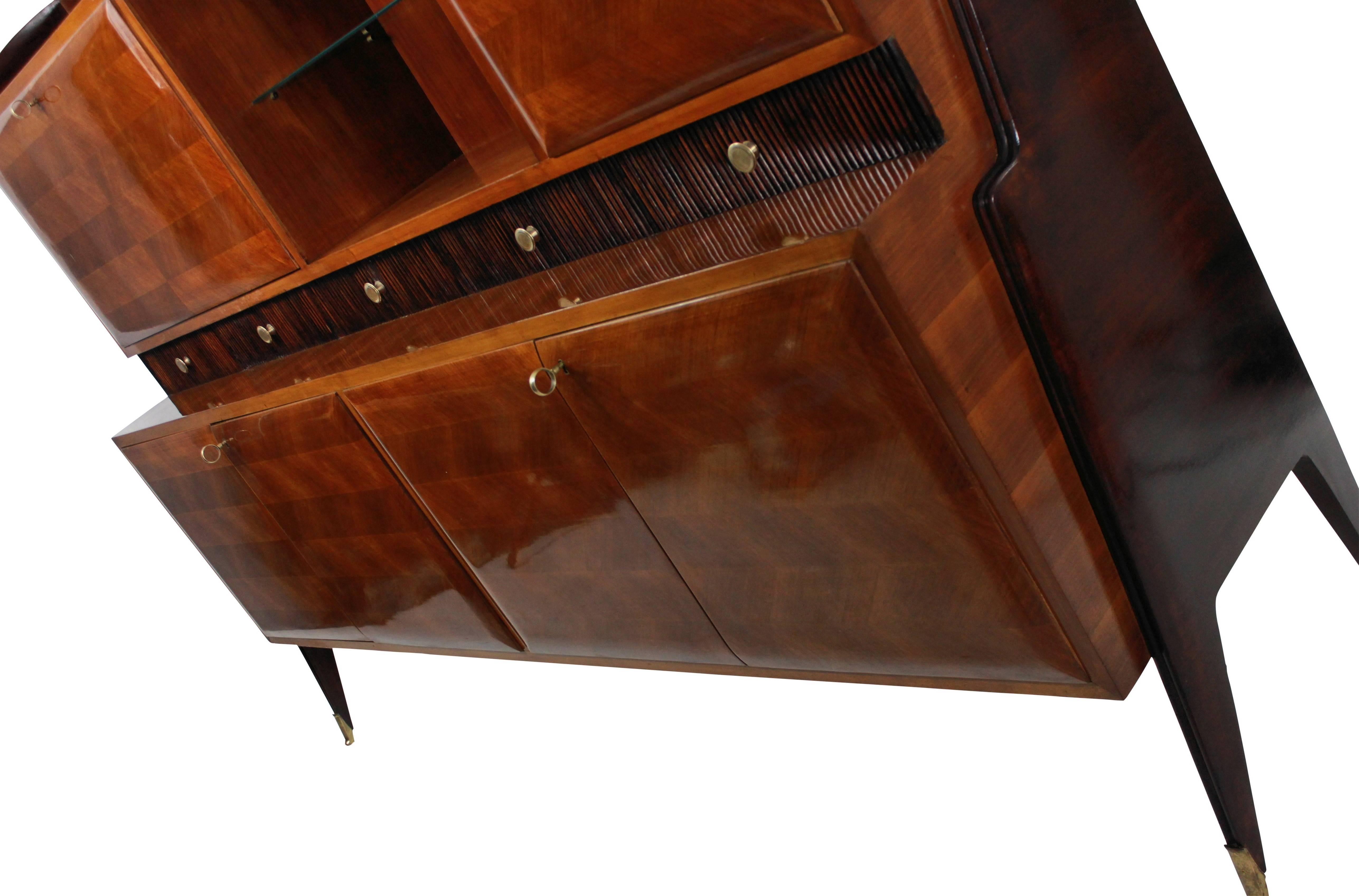 Mid-20th Century Large Architectural Bar Cabinet