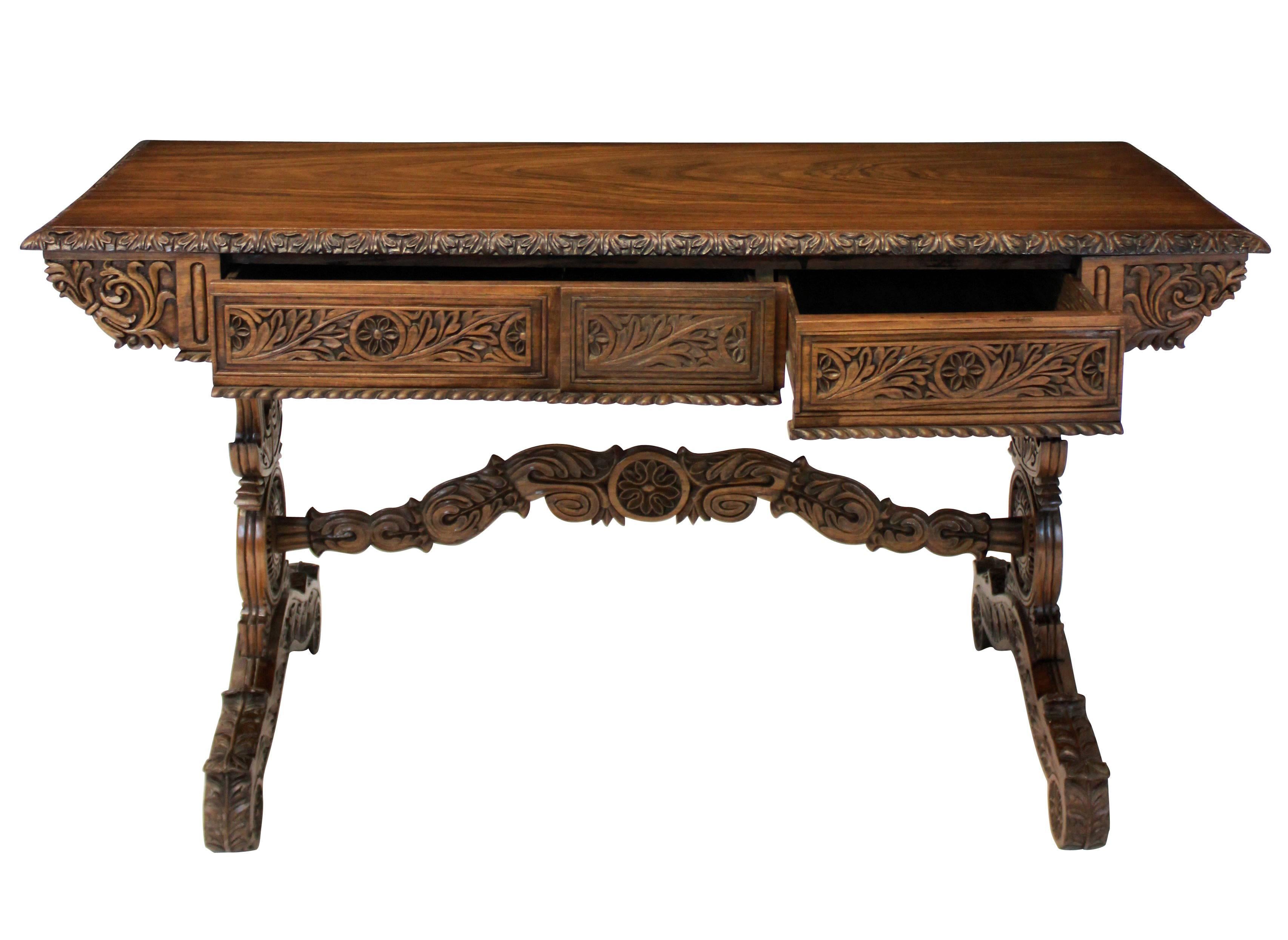 Fine Anglo Indian Rosewood Sofa Table In Good Condition In London, GB