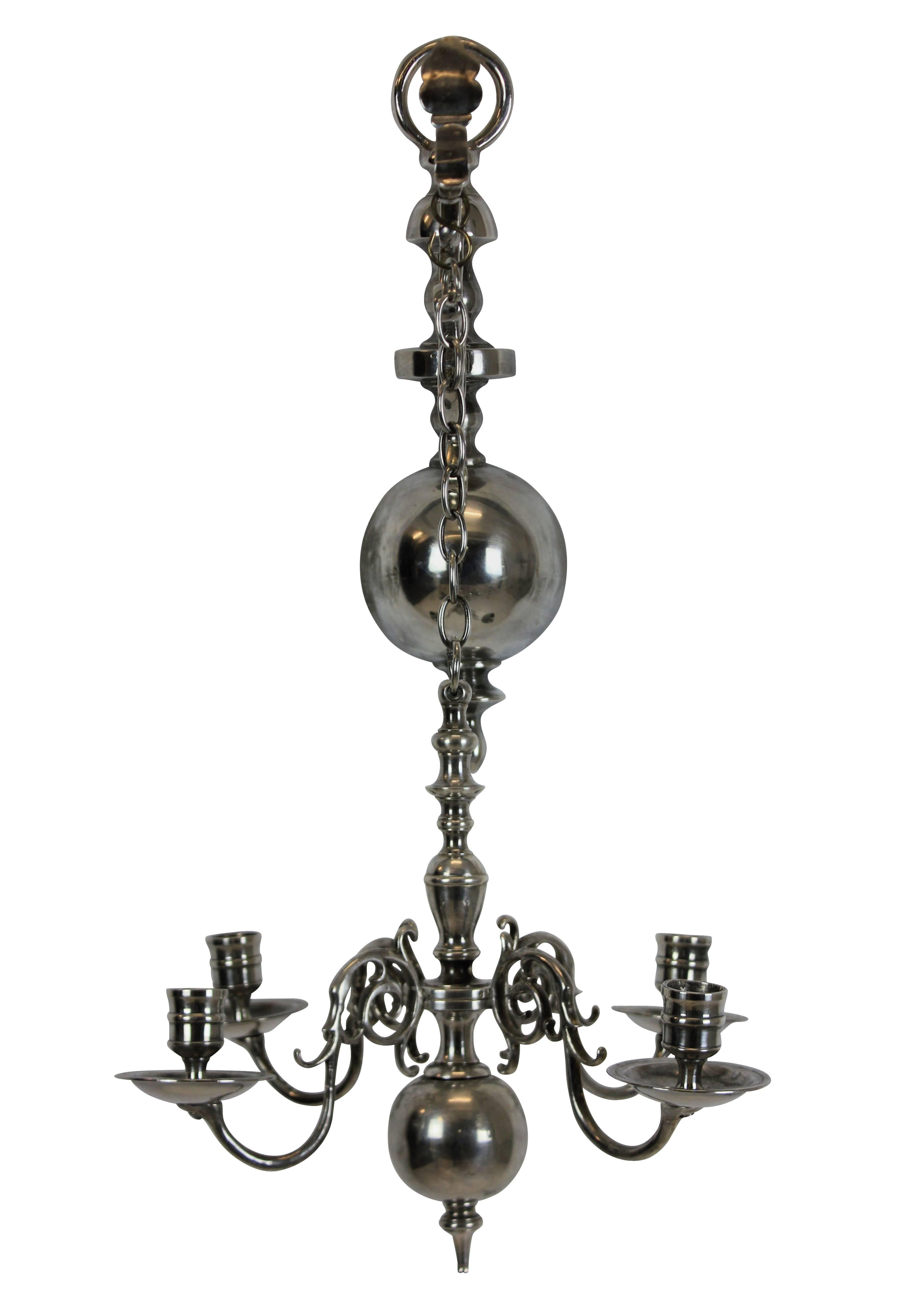 Pair of English Silver Wall Chandelier In Good Condition In London, GB