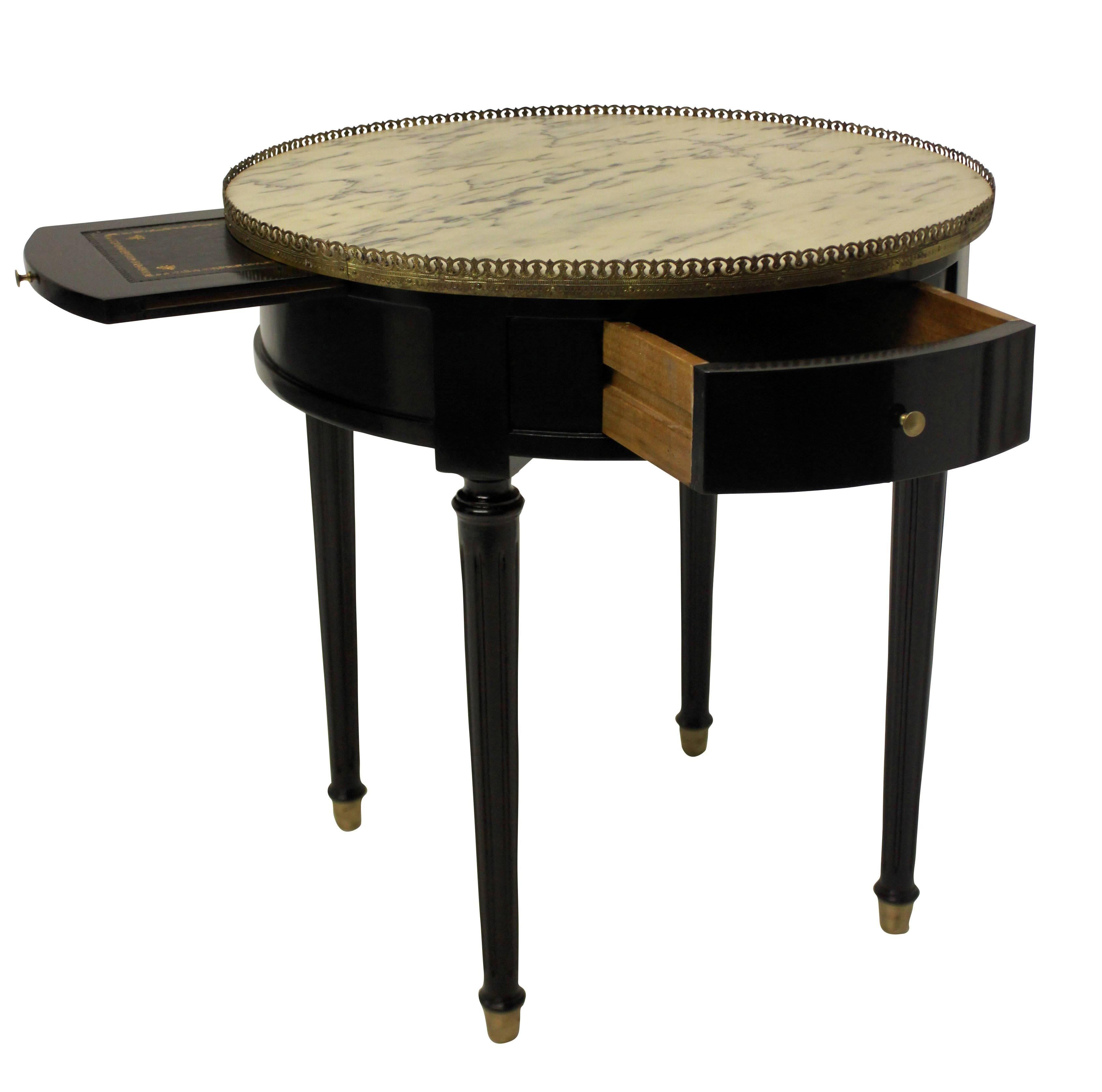 French Ebonized Bouillotte Table