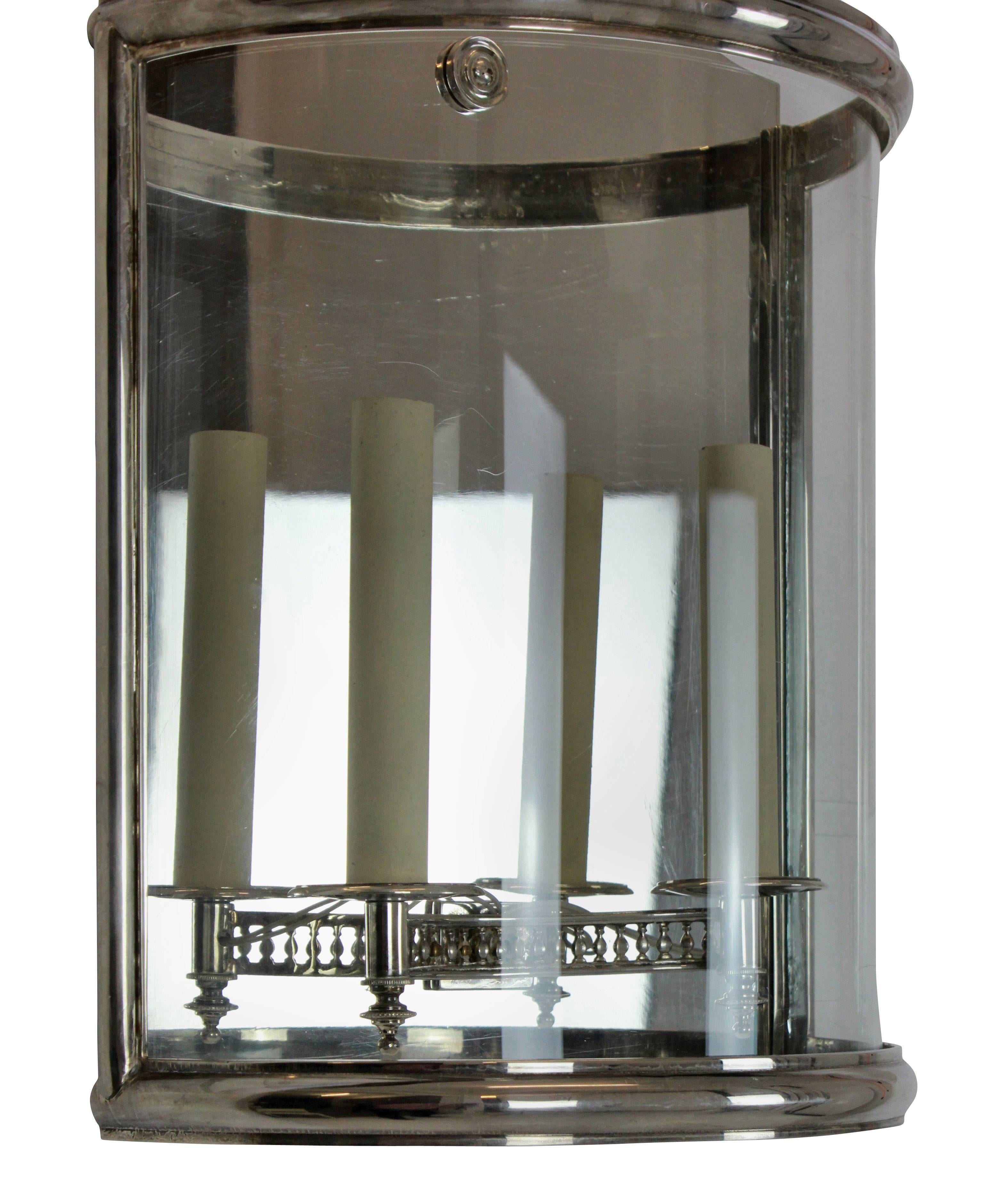 Mid-20th Century Pair of Silver Wall Lanterns