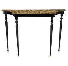 Italian Ebonized Console Table