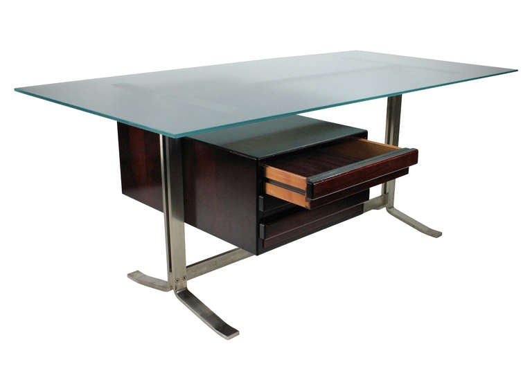 Mid-Century Modern Large Executive Desk by Formanova, Milan