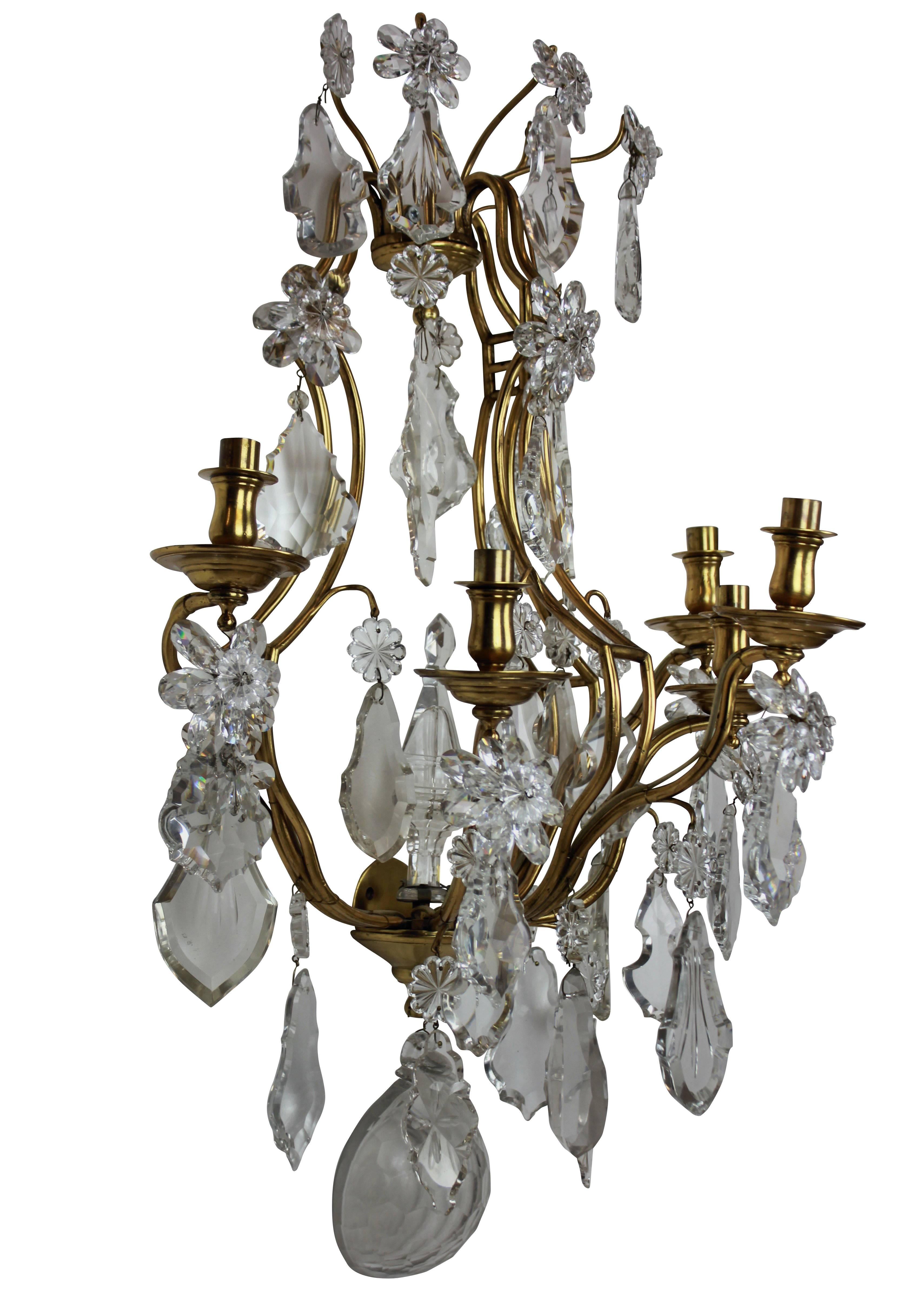 Pair of Large Wall Sconces by Baccarat of Paris In Good Condition In London, GB