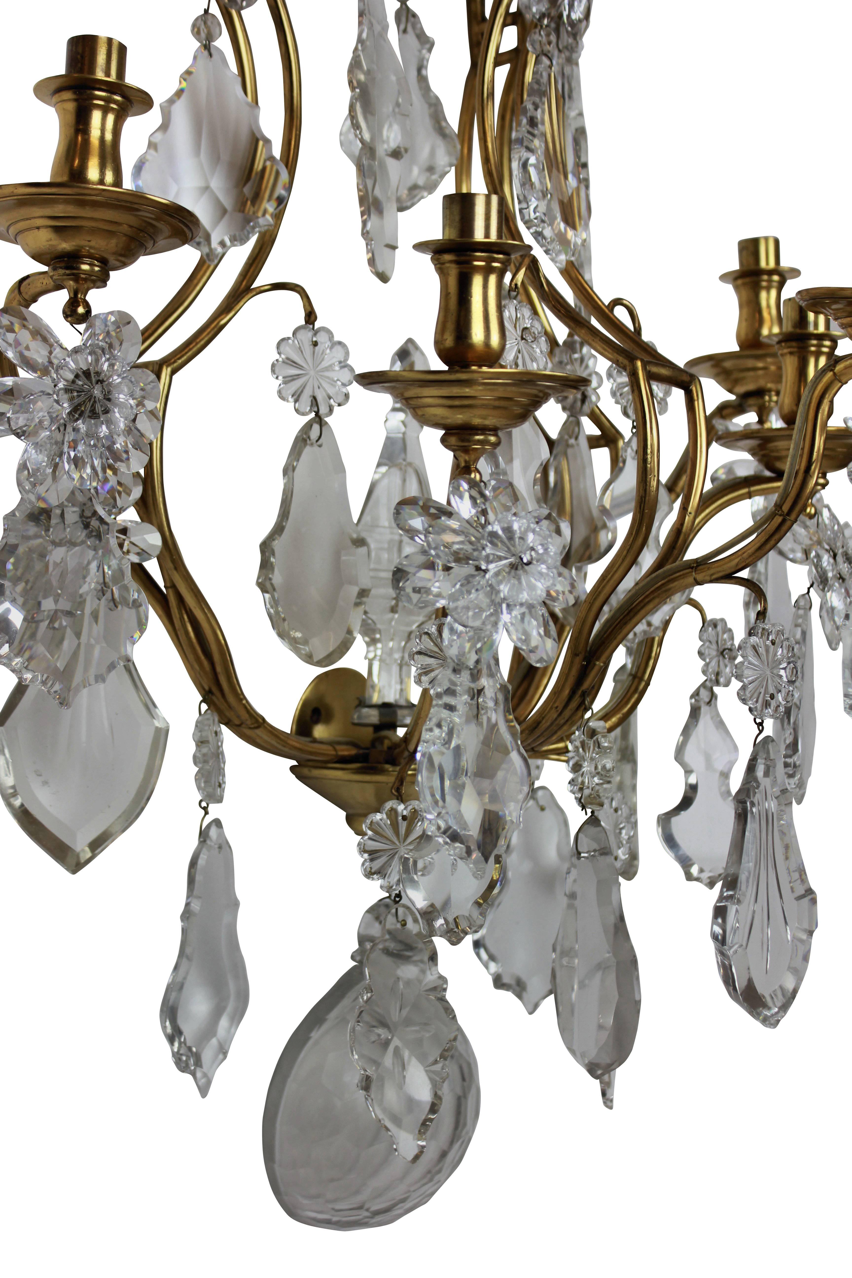 Mid-20th Century Pair of Large Wall Sconces by Baccarat of Paris