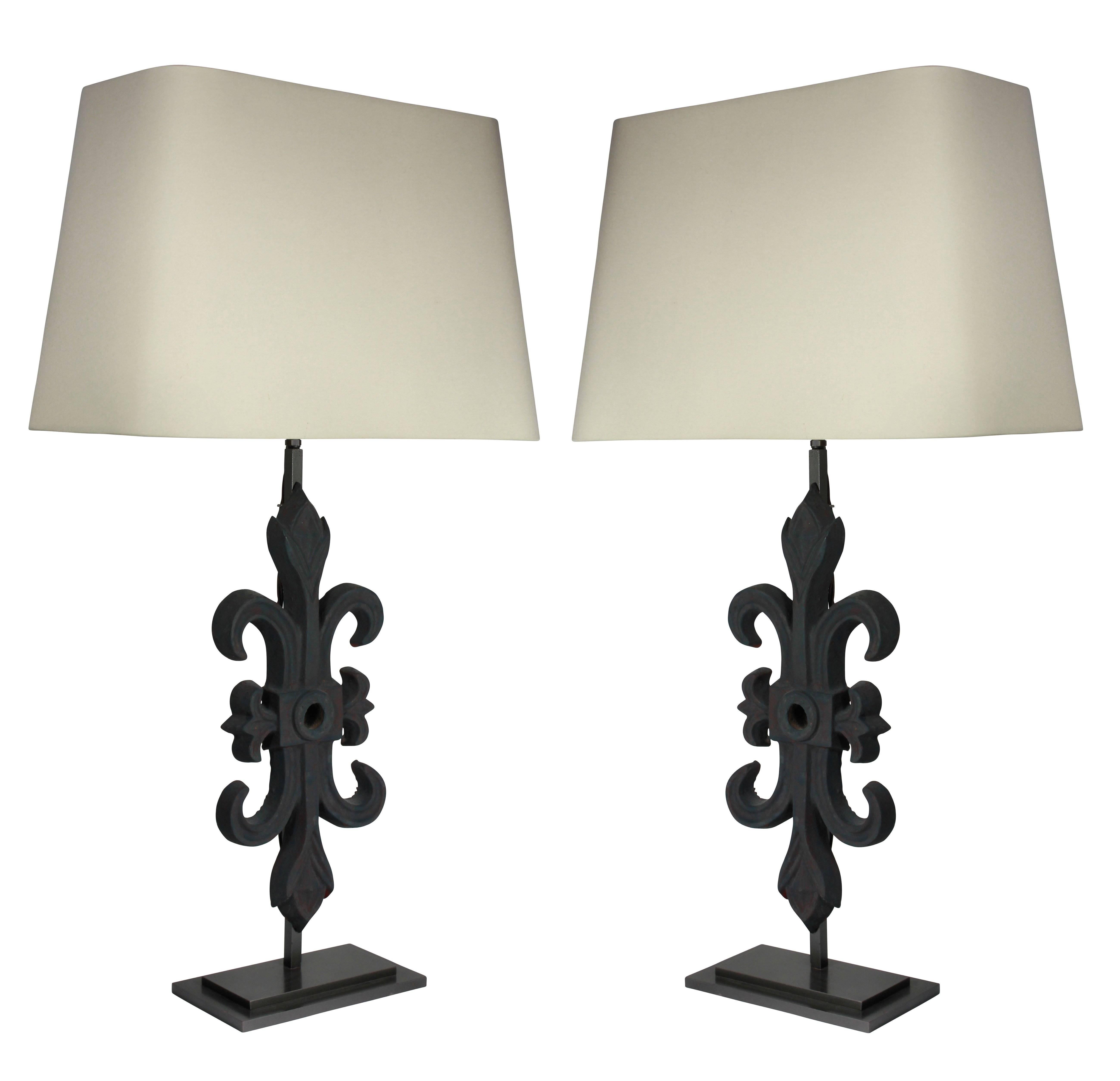 Pair of Architectural Table Lamps