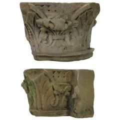 Pair of Early 18th Century Architectural Stone Fragments