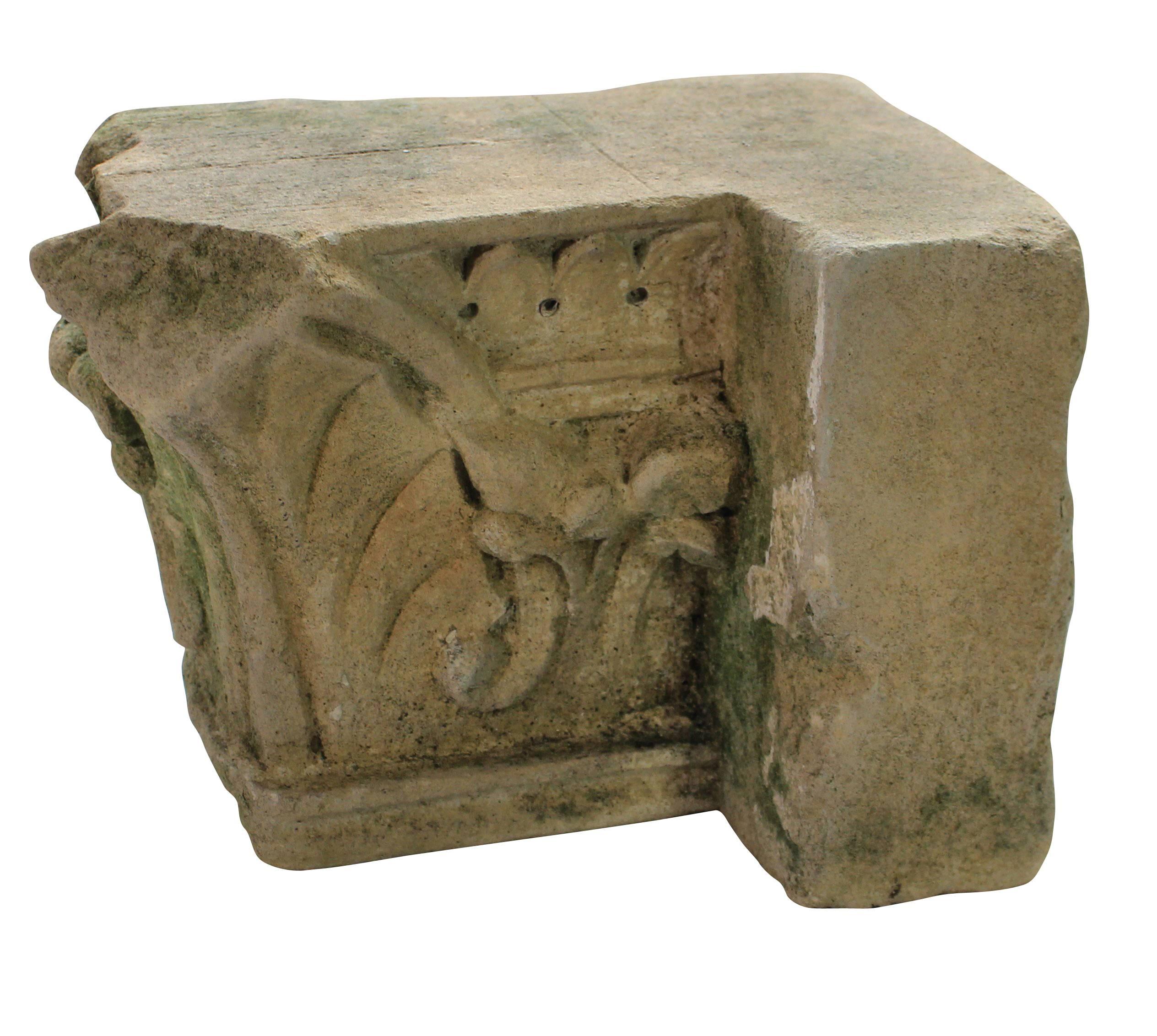 Pair of Early 18th Century Architectural Stone Fragments 1