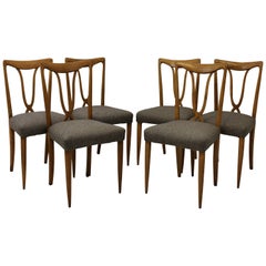 Set of Six Stylish Italian Dining Chairs