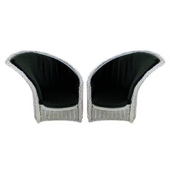 Pair of 1960s Surrealist Whicker Armchairs