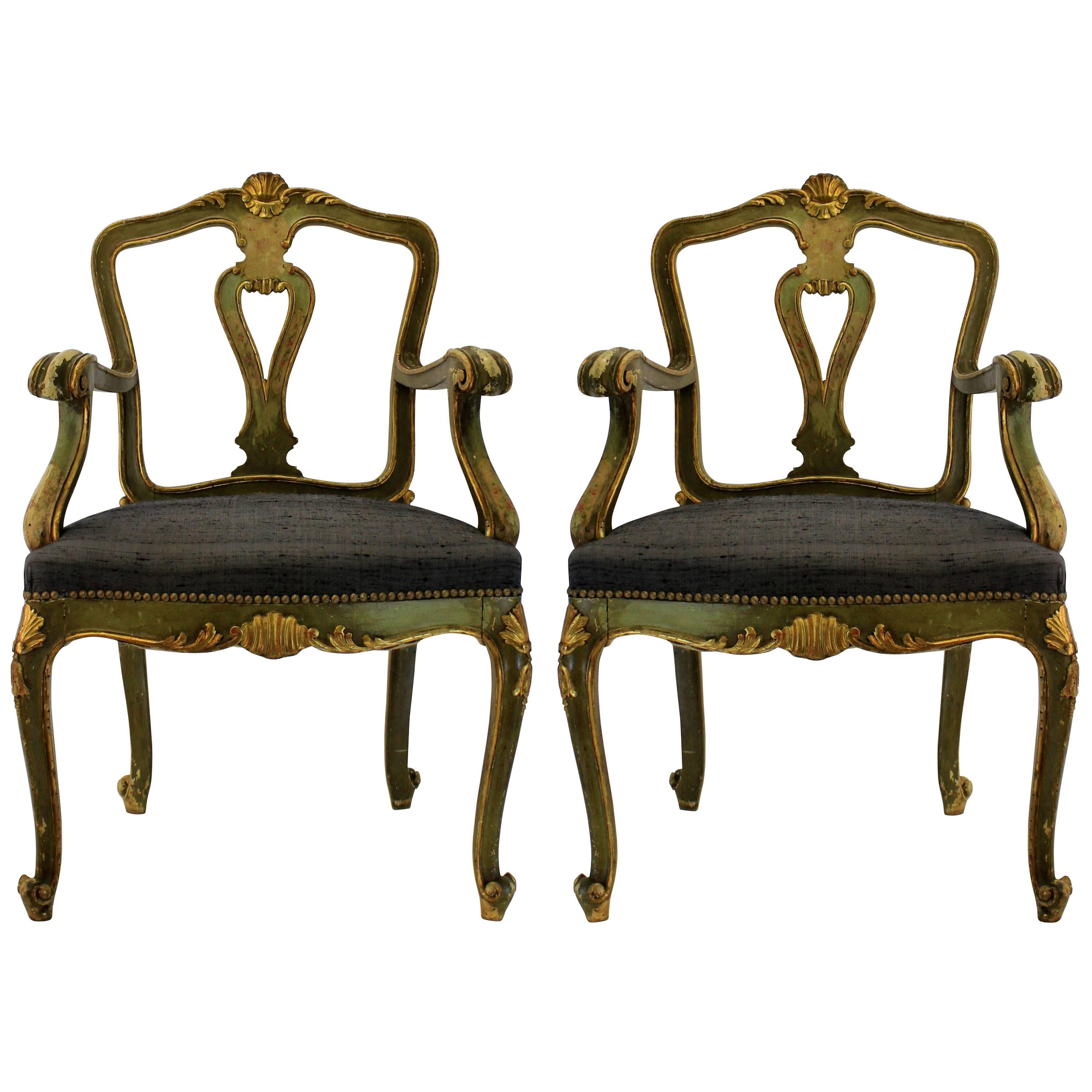 Pair of Northern Italian Armchairs