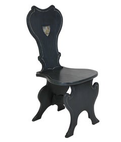 Pair of Painted Hall Chairs