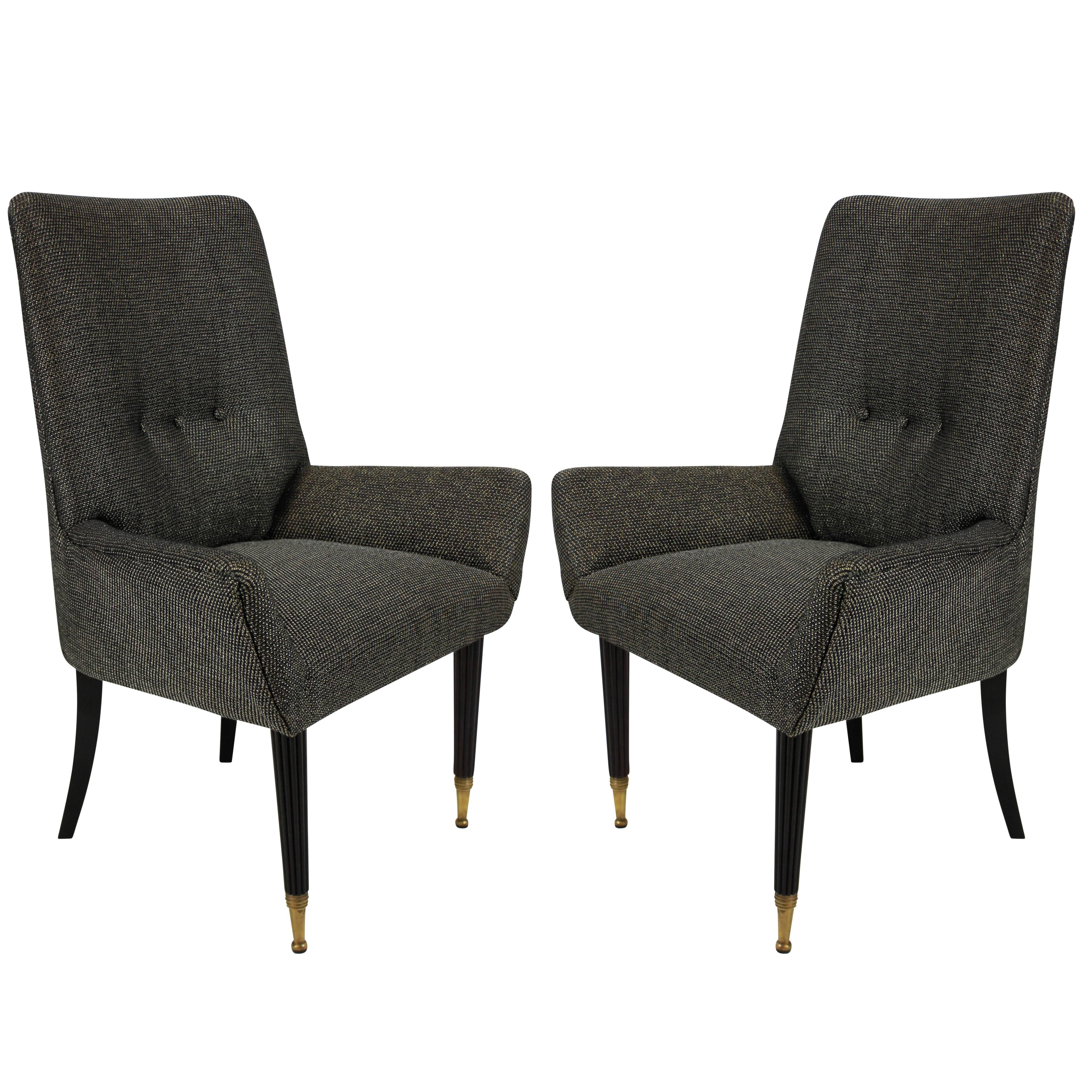 Pair of Stylish Italian Bedroom Chairs