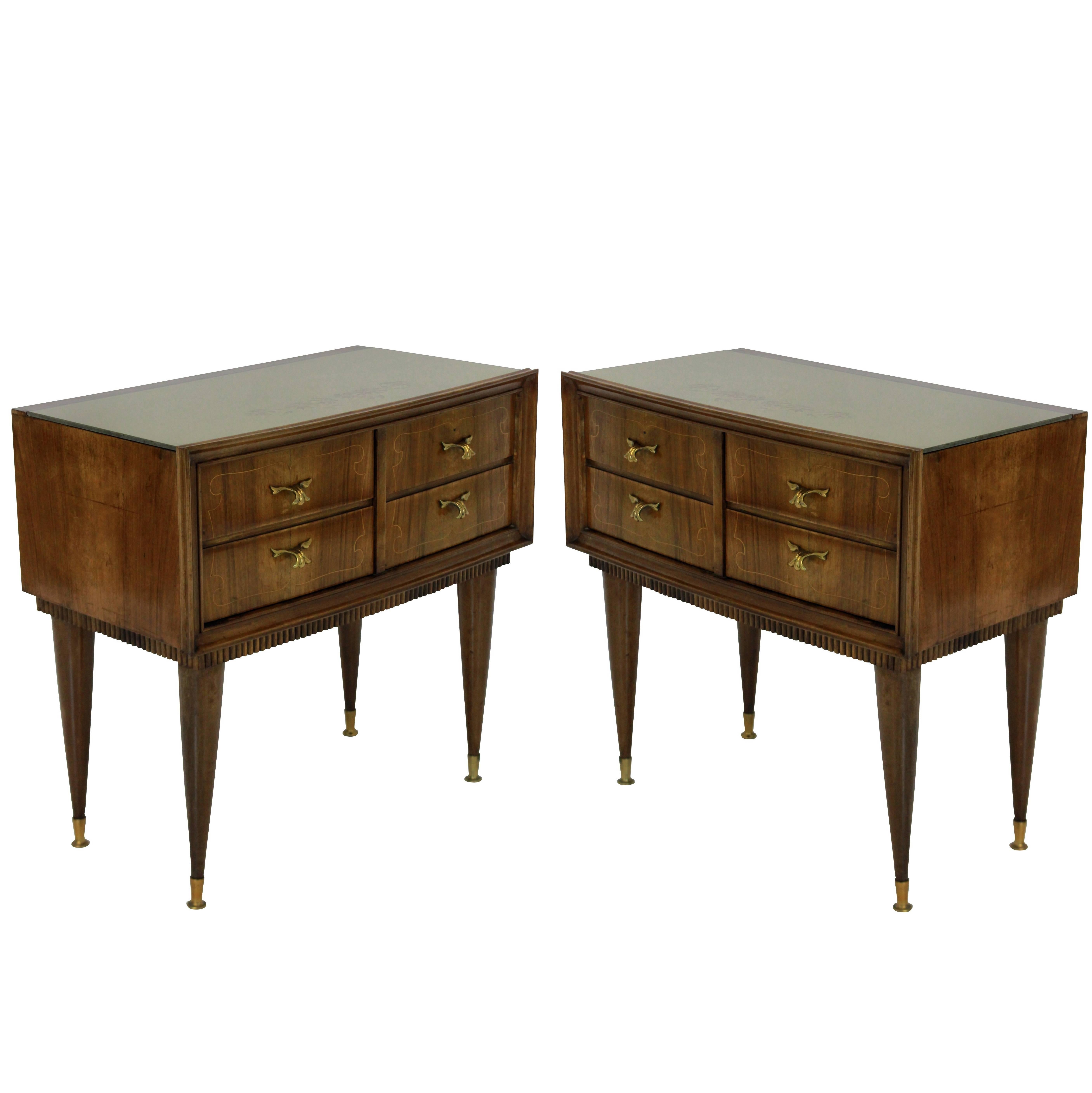 Pair of Italian Midcentury Nightstands