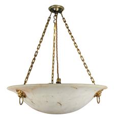 Pair of Alabaster Chandeliers