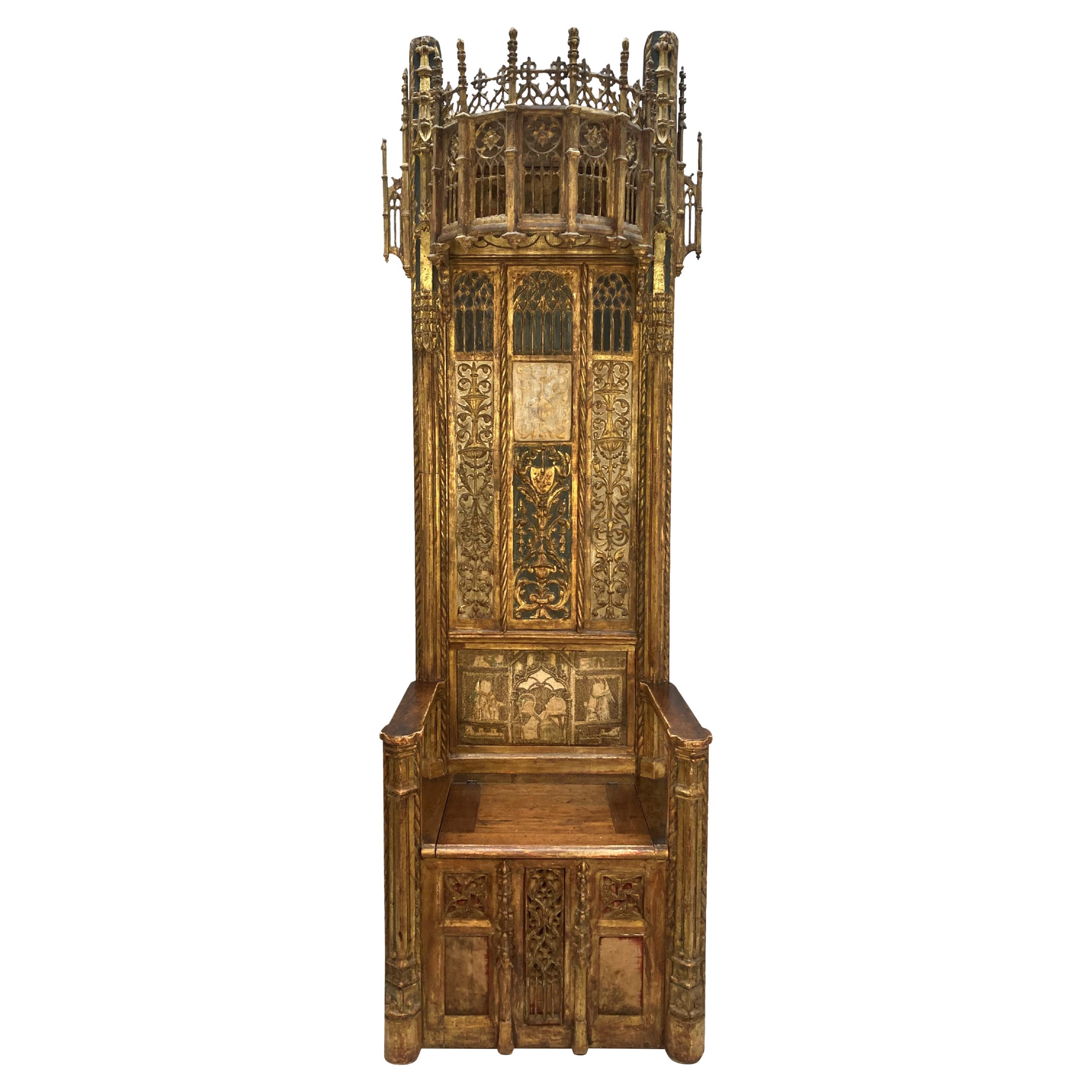 Trono ecclesiastico inglese del XV secolo pre-riforma