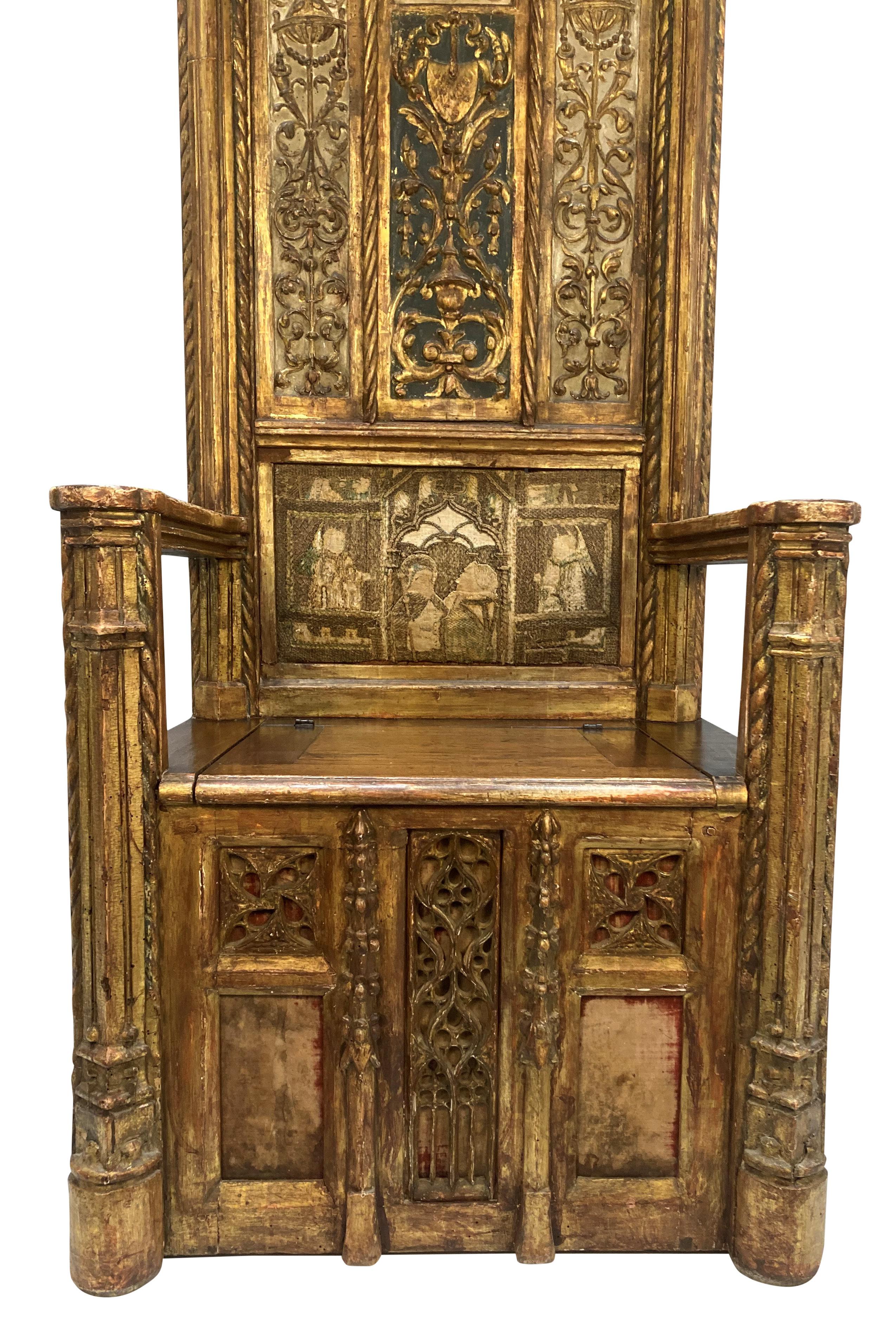 Medievale Trono ecclesiastico inglese del XV secolo pre-riforma in vendita