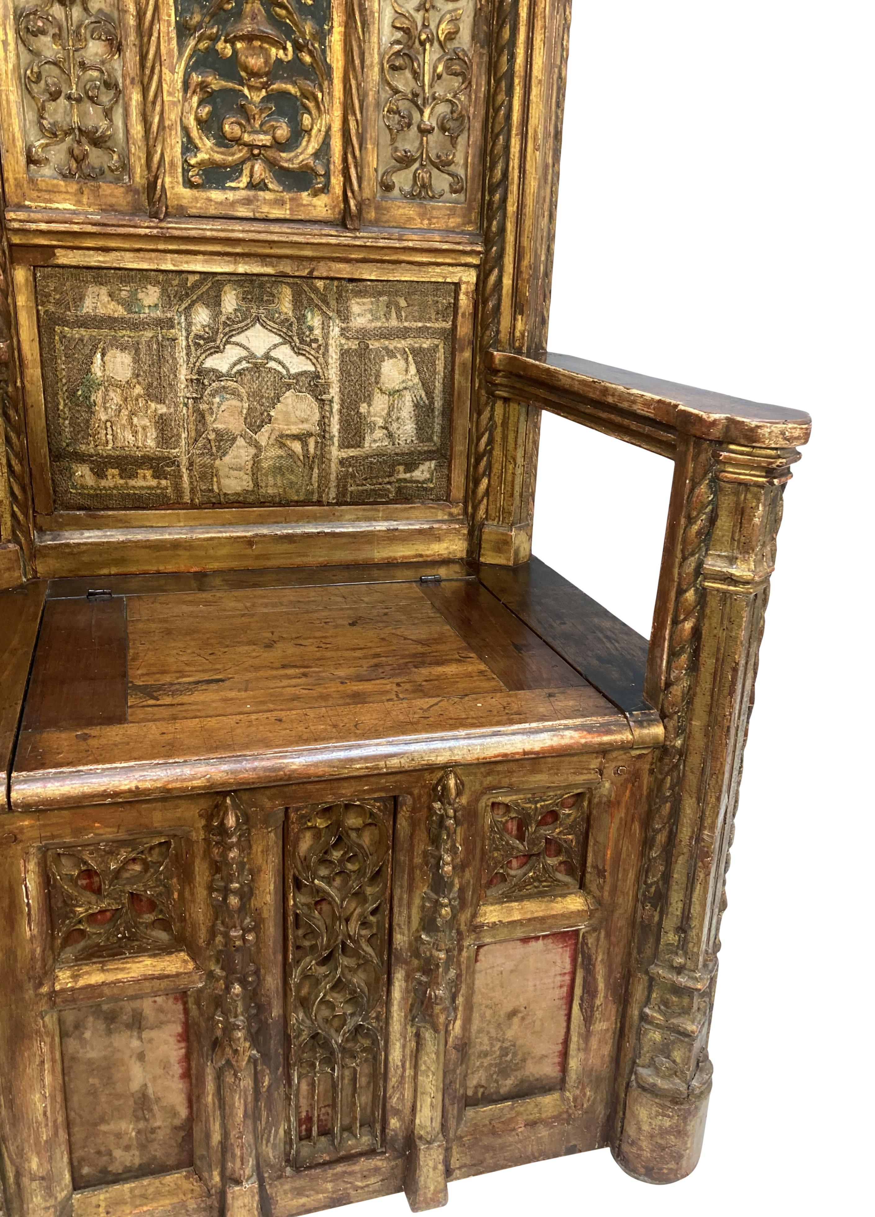 Inglese Trono ecclesiastico inglese del XV secolo pre-riforma in vendita