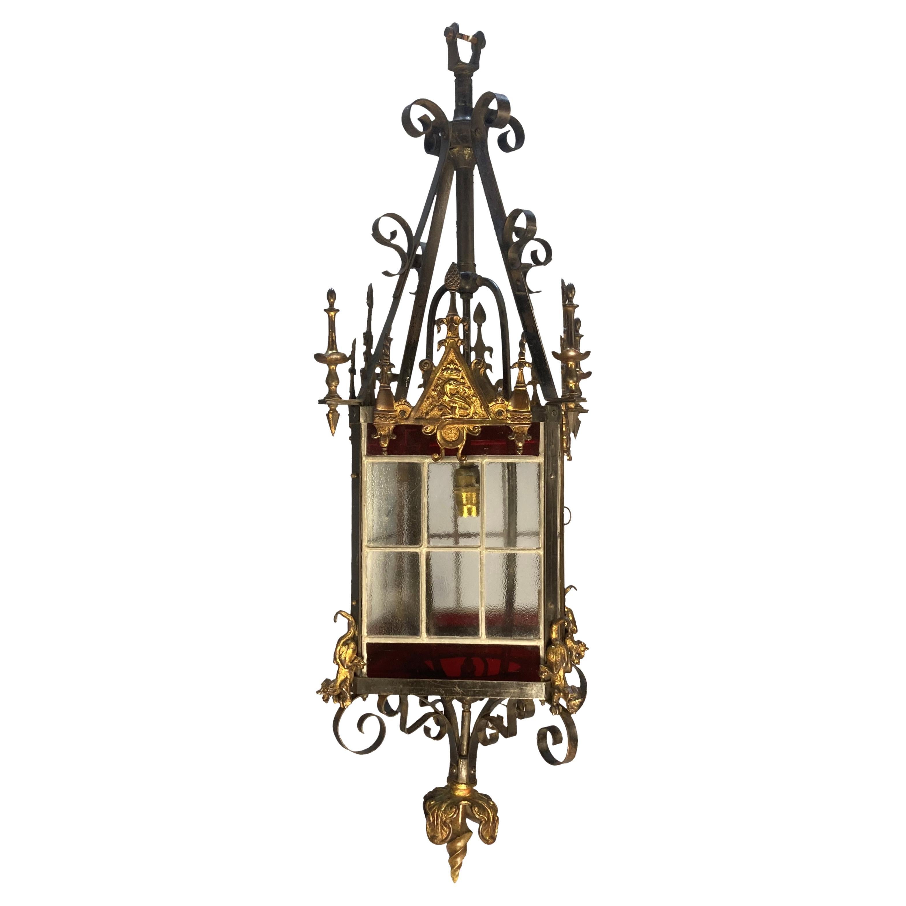 Lanterne gothique anglaise du 19e siècle à la manière de Pugin en vente